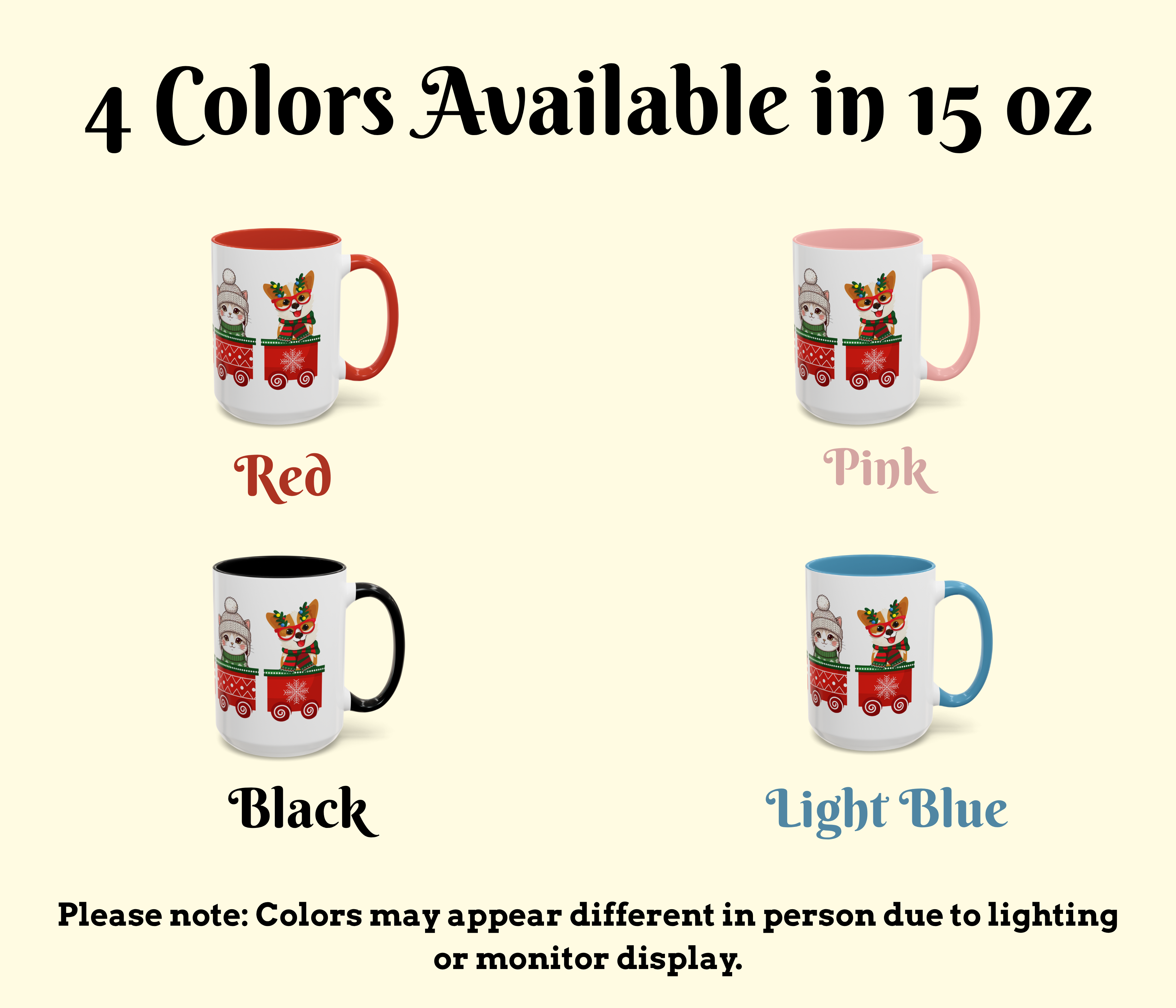 Holiday Animal Train Accent Coffee Mug 🚂 product thumbnail image