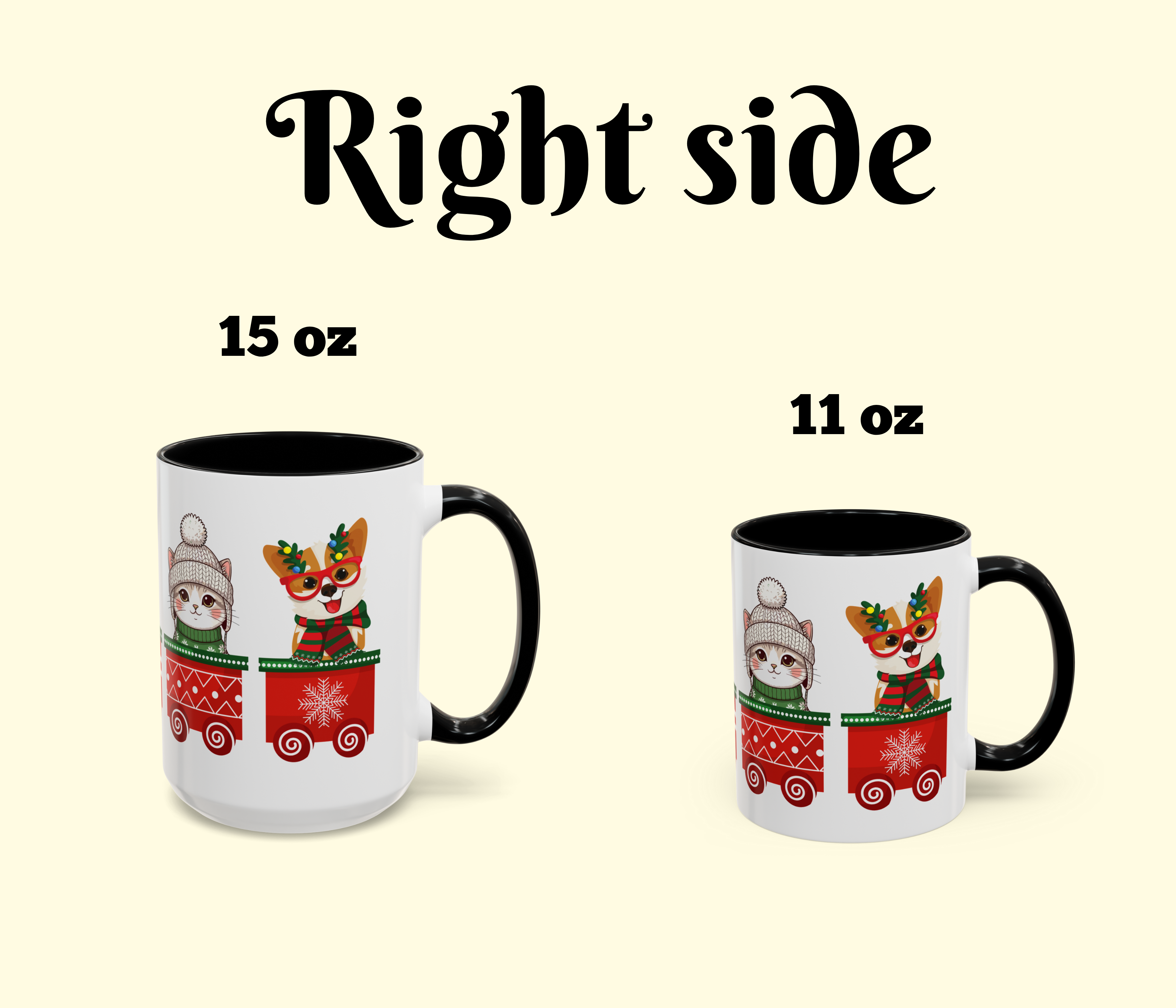 Holiday Animal Train Accent Coffee Mug π product thumbnail image Holiday Animal Train Accent Coffee Mug π product thumbnail image