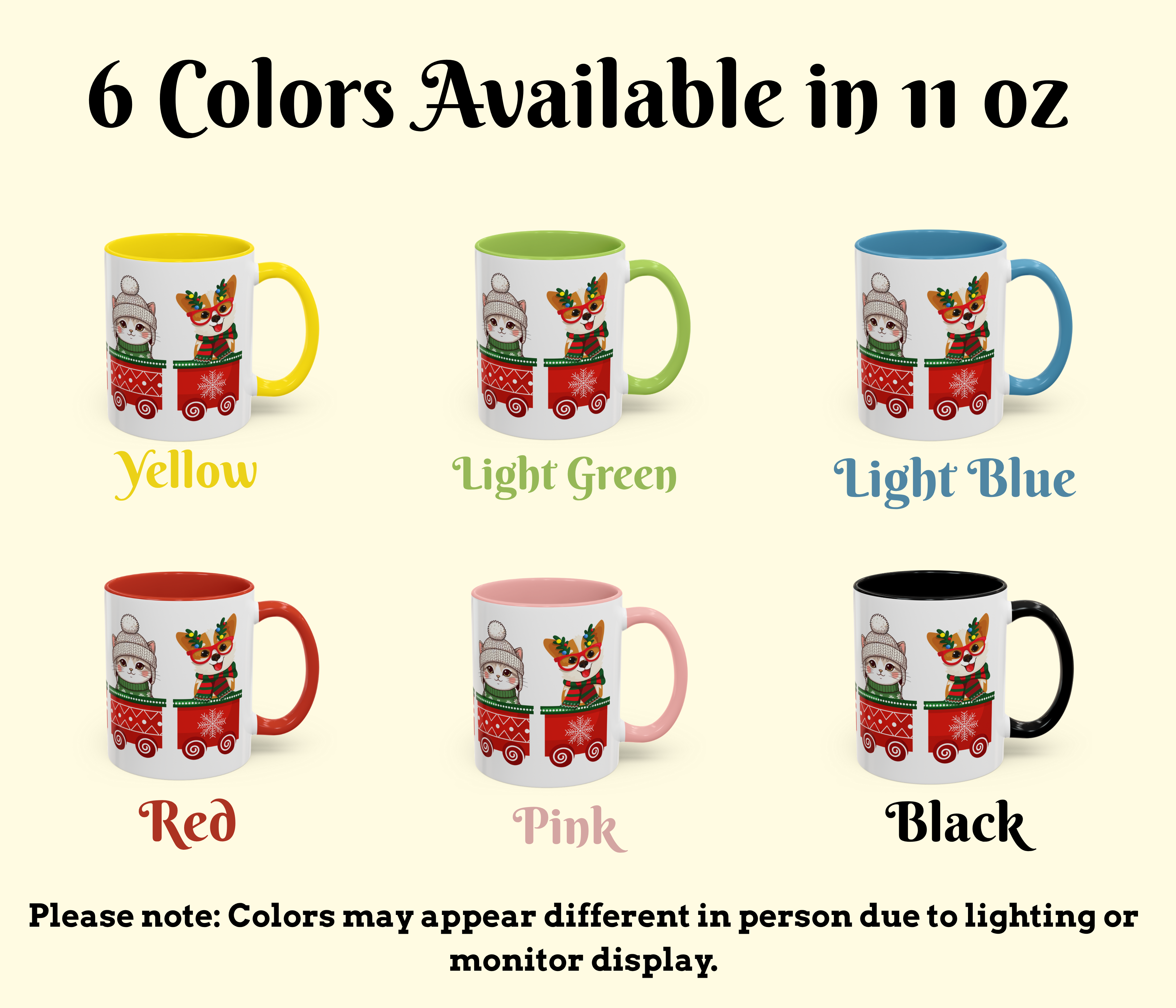 Holiday Animal Train Accent Coffee Mug π product thumbnail image Holiday Animal Train Accent Coffee Mug π product thumbnail image