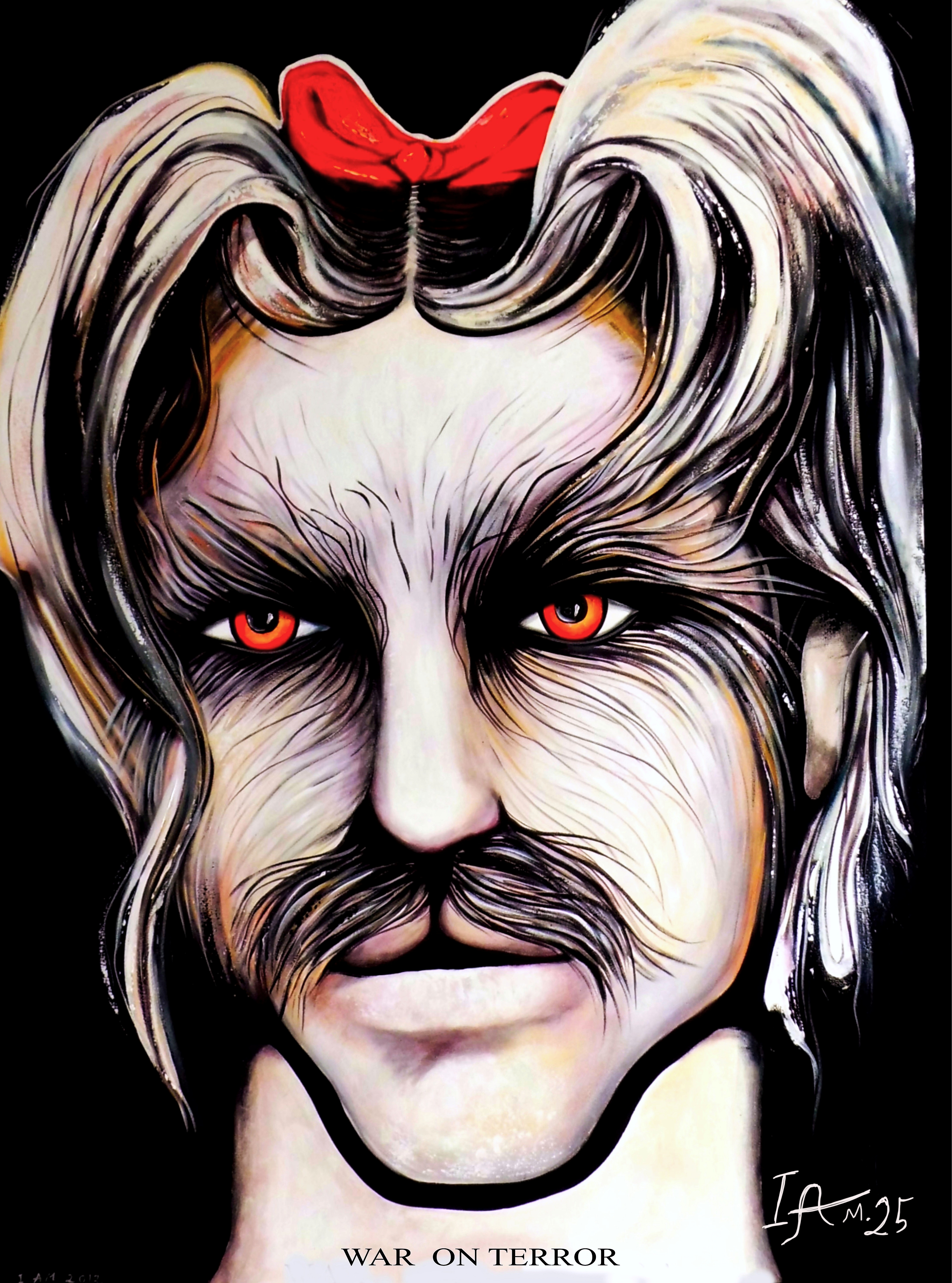 Fine Art Prints - Poppy Love Satirical Portrait in Black White & Red Dog Animal Sprit War On Terrorism product thumbnail image Fine Art Prints - Poppy Love Satirical Portrait in Black White & Red Dog Animal Sprit War On Terrorism product thumbnail image