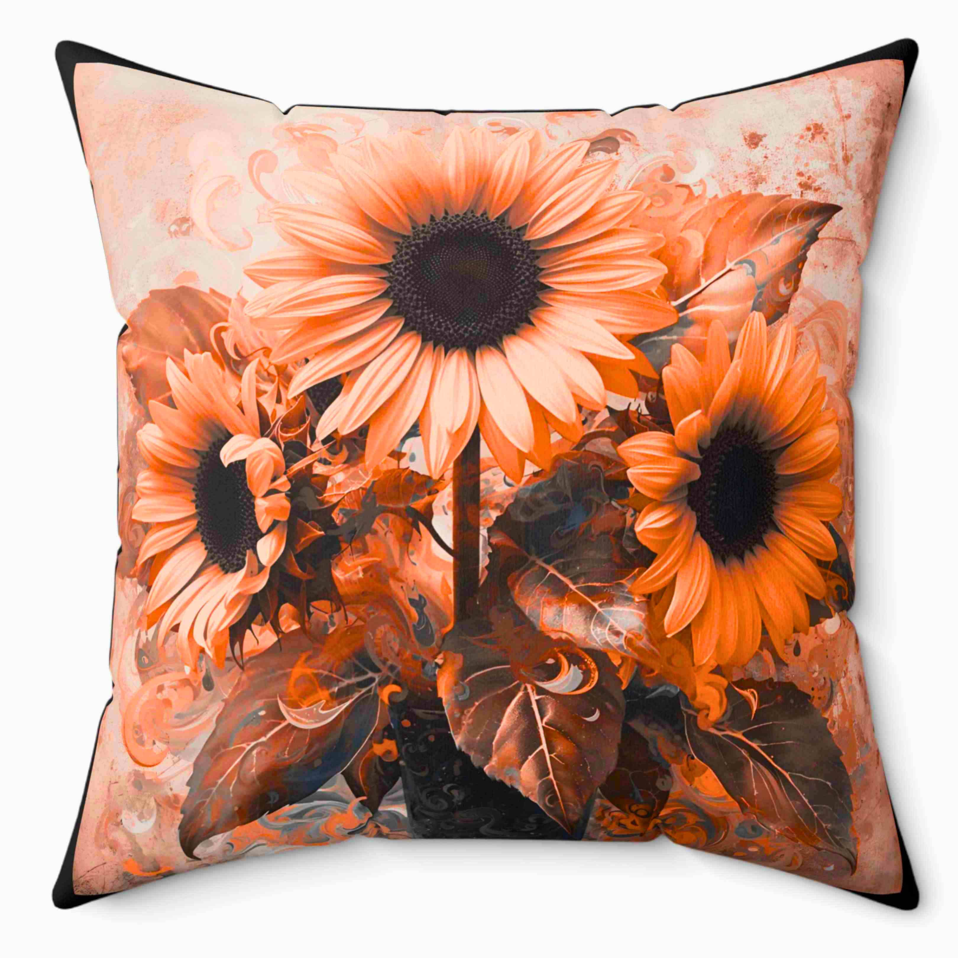 Sunflower Floral Throw Pillow, Home Decor, Gift for Gardeners, Spring Decor, Cozy Living Room Accent product thumbnail image