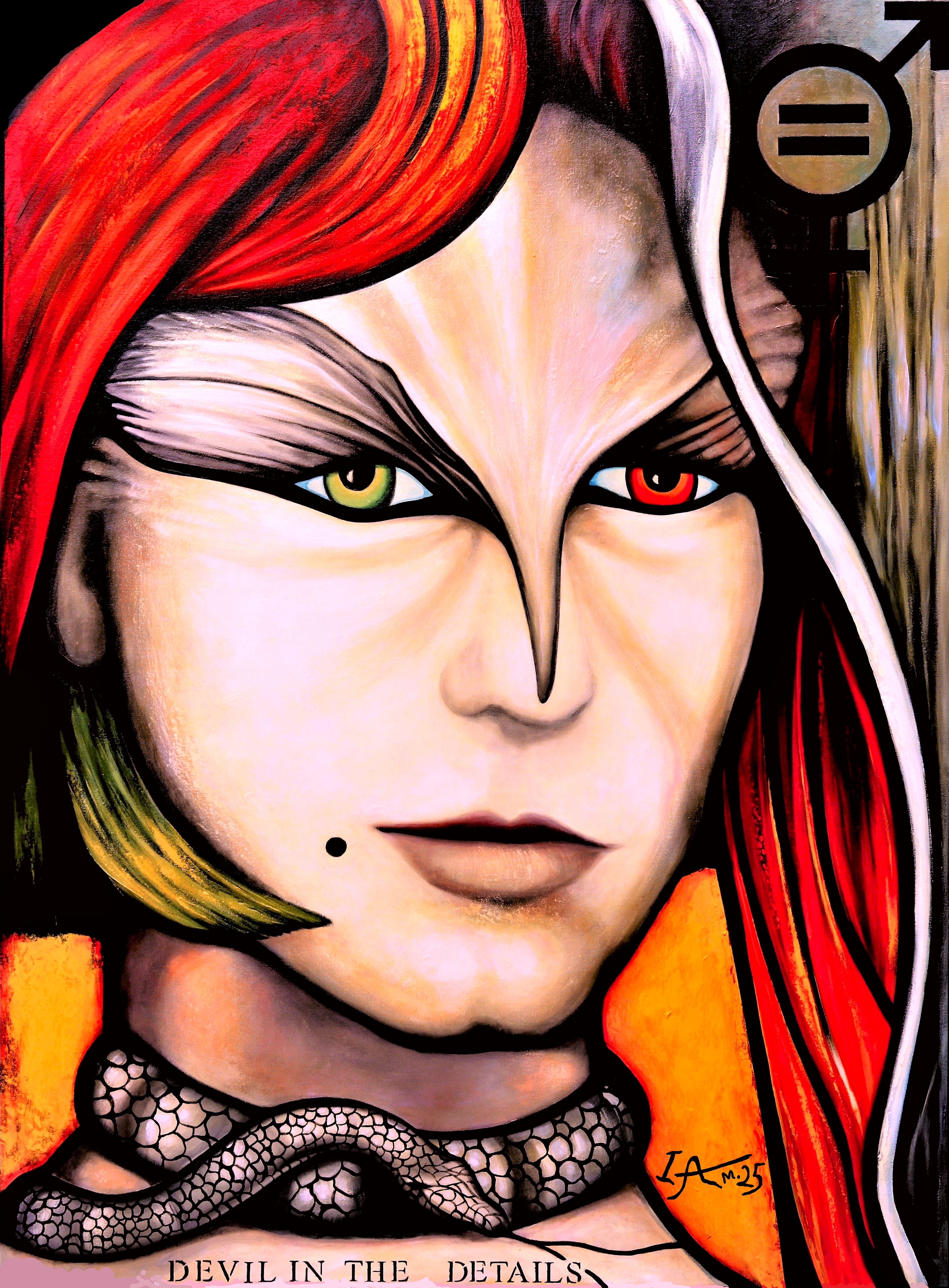 Art Prints - Sex Equality Perrot Animal Spirit Male Female Satirical Portrait Devil in The Details Art Prints - Sex Equality Perrot Animal Spirit Male Female Satirical Portrait Devil in The Details