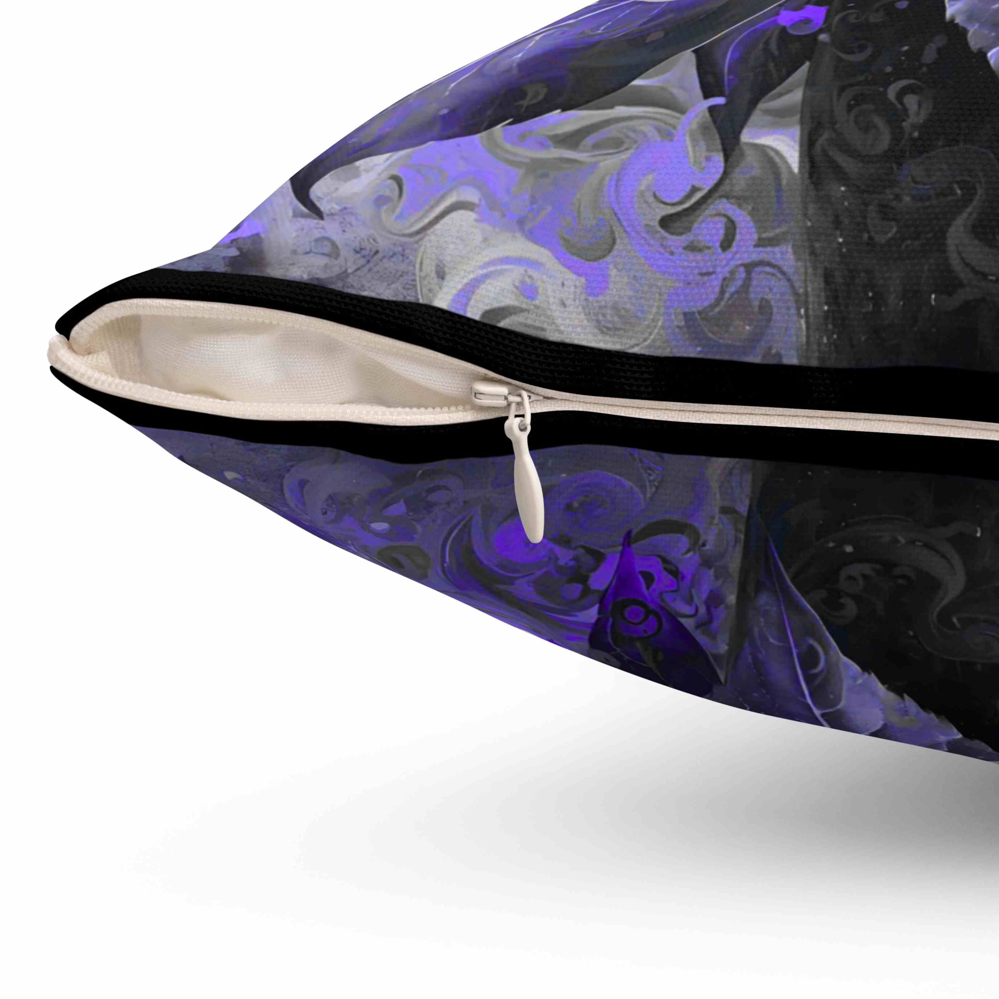 Purple Floral Decorative Pillow for Home Decor, Cozy Living Room Accent, Gift for Flower Lovers, Spring Decor, Sunflower Cushion product thumbnail image