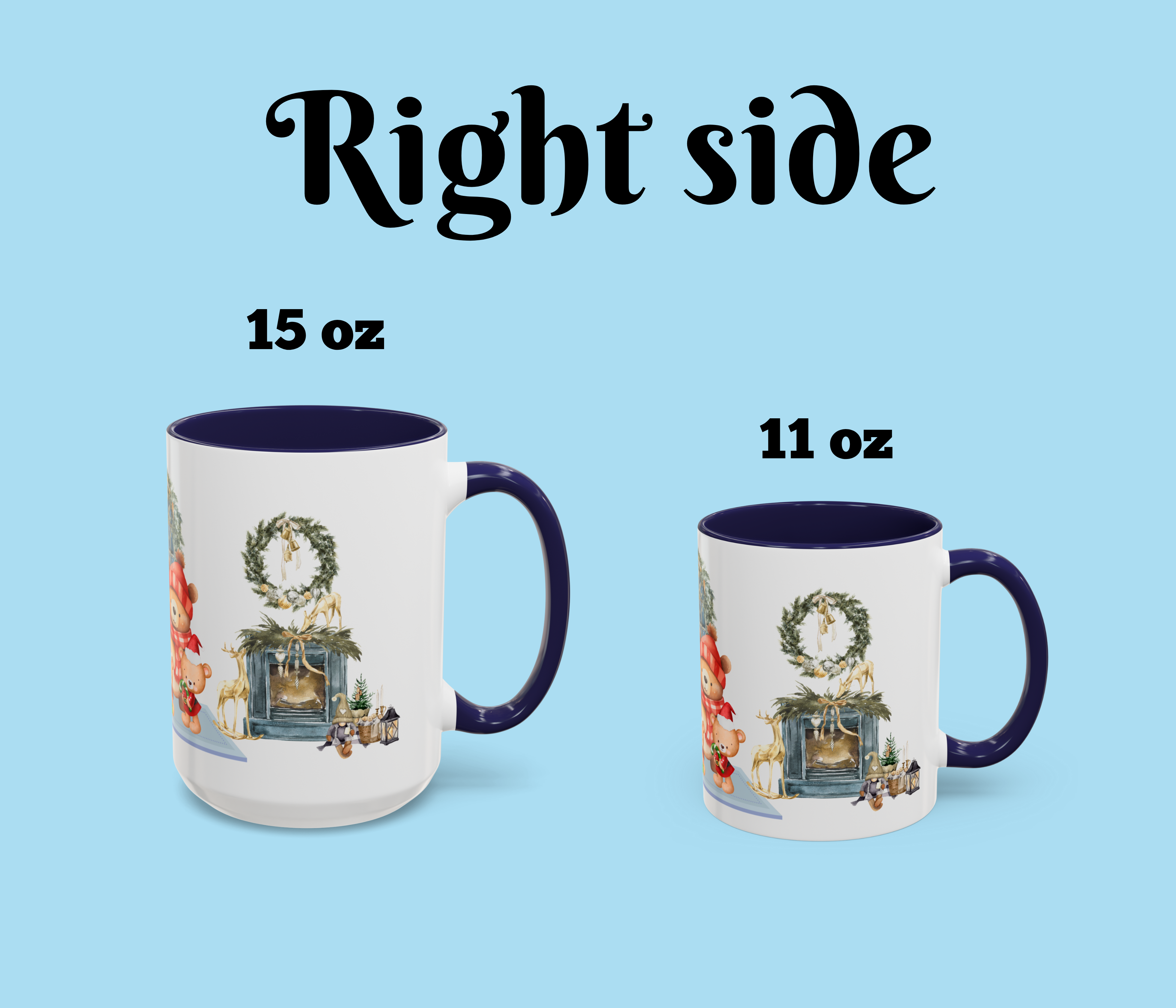 Cute Christmas Family Bear Coffee Mug – Wraparound Holiday Design  product thumbnail image