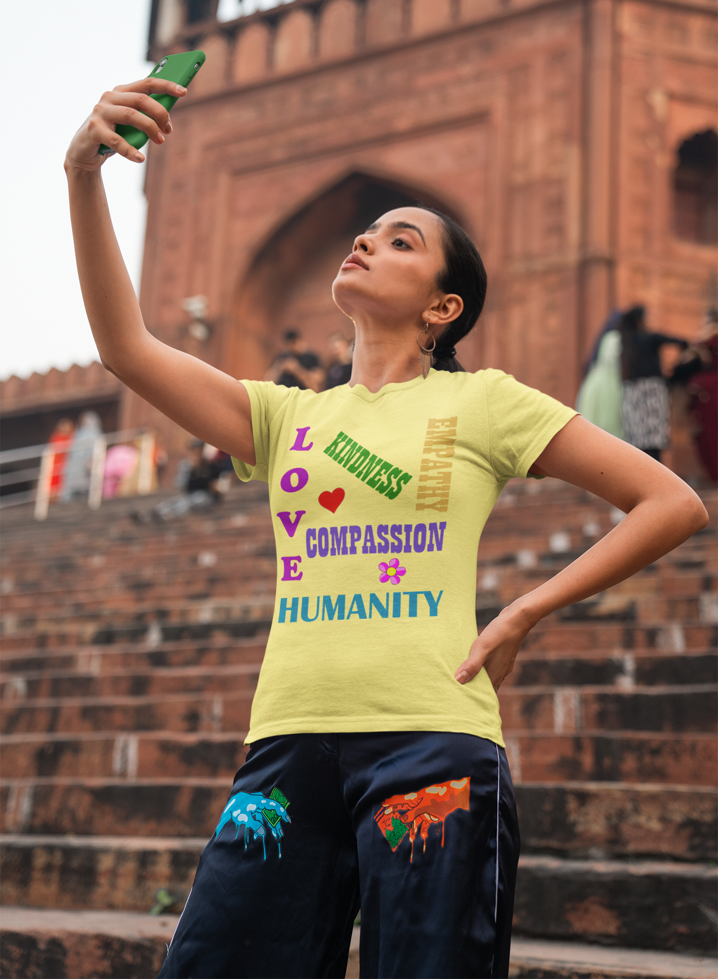 Love, Empathy, Kindness - Unisex Softstyle T-Shirt | Compassionate Hearts Graphic Tee product thumbnail image