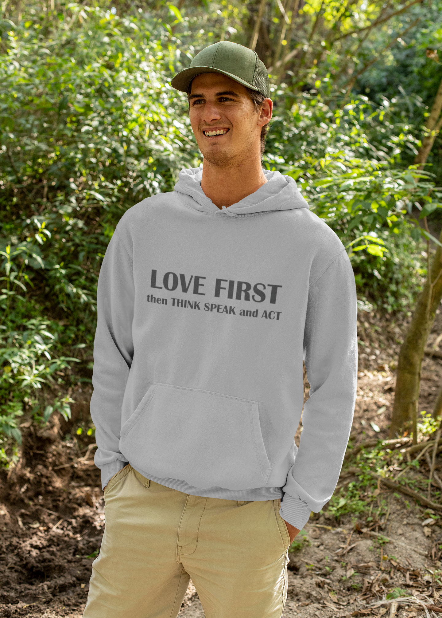 Love First Unisex Midweight Fleece Hoodie - Comfortable & Inspirational Apparel product thumbnail image Love First Unisex Midweight Fleece Hoodie - Comfortable & Inspirational Apparel product thumbnail image
