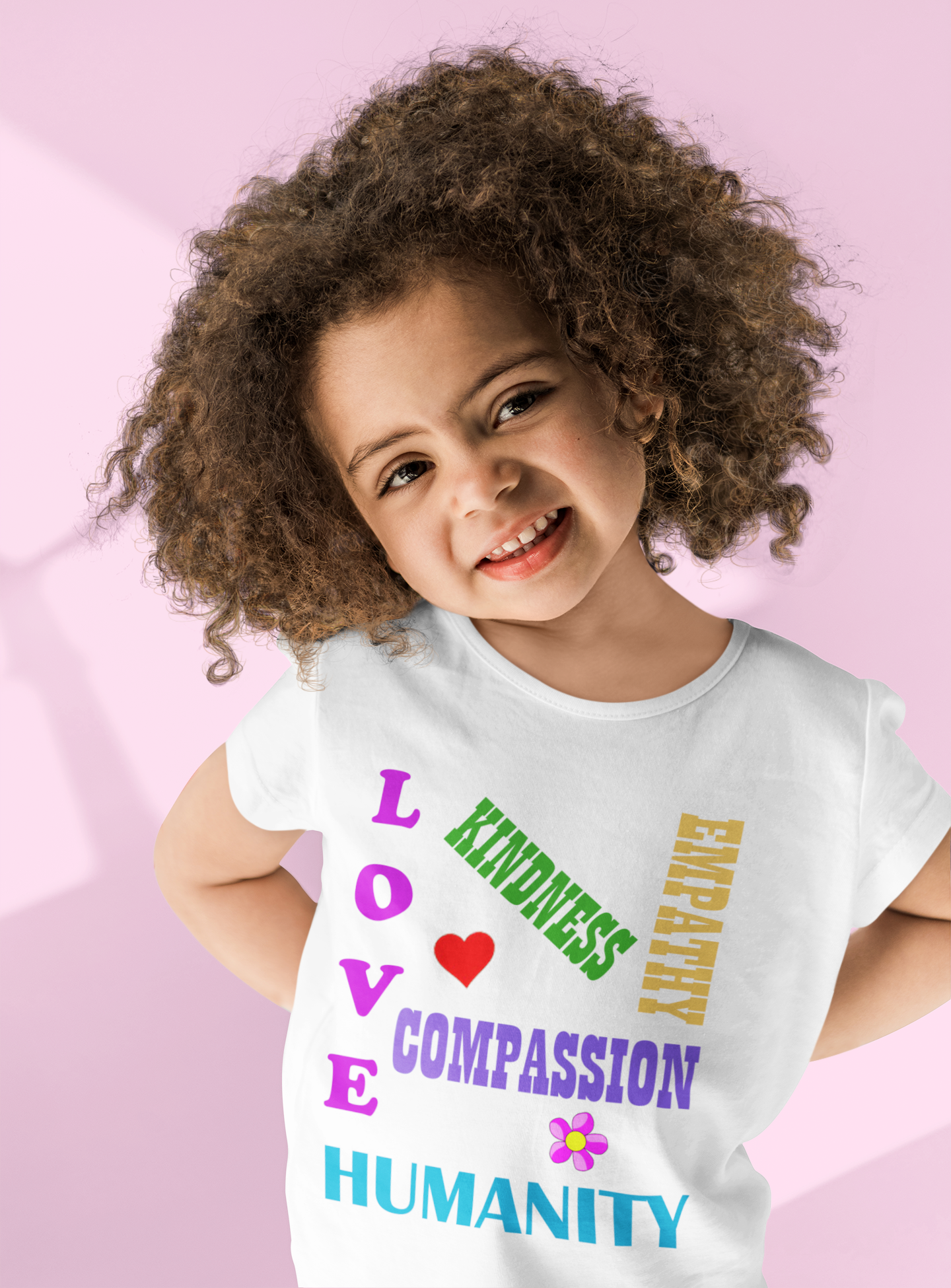Love Empathy &amp; Kindness Kids Tee product thumbnail image
