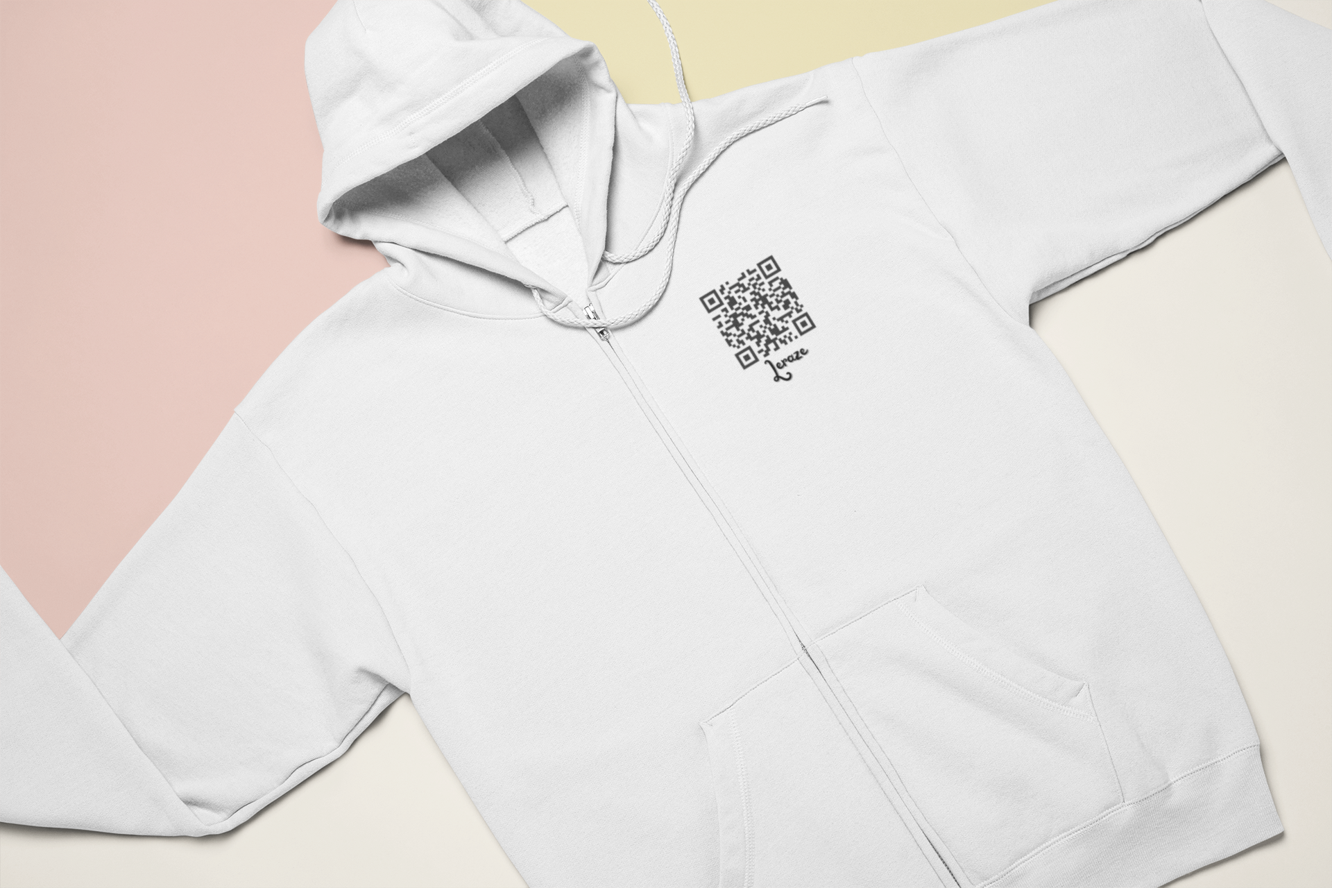 QR Code Unisex Zip Hoodie - Customizable Design for Tech Lovers & Gift Giving product thumbnail image QR Code Unisex Zip Hoodie - Customizable Design for Tech Lovers & Gift Giving product thumbnail image