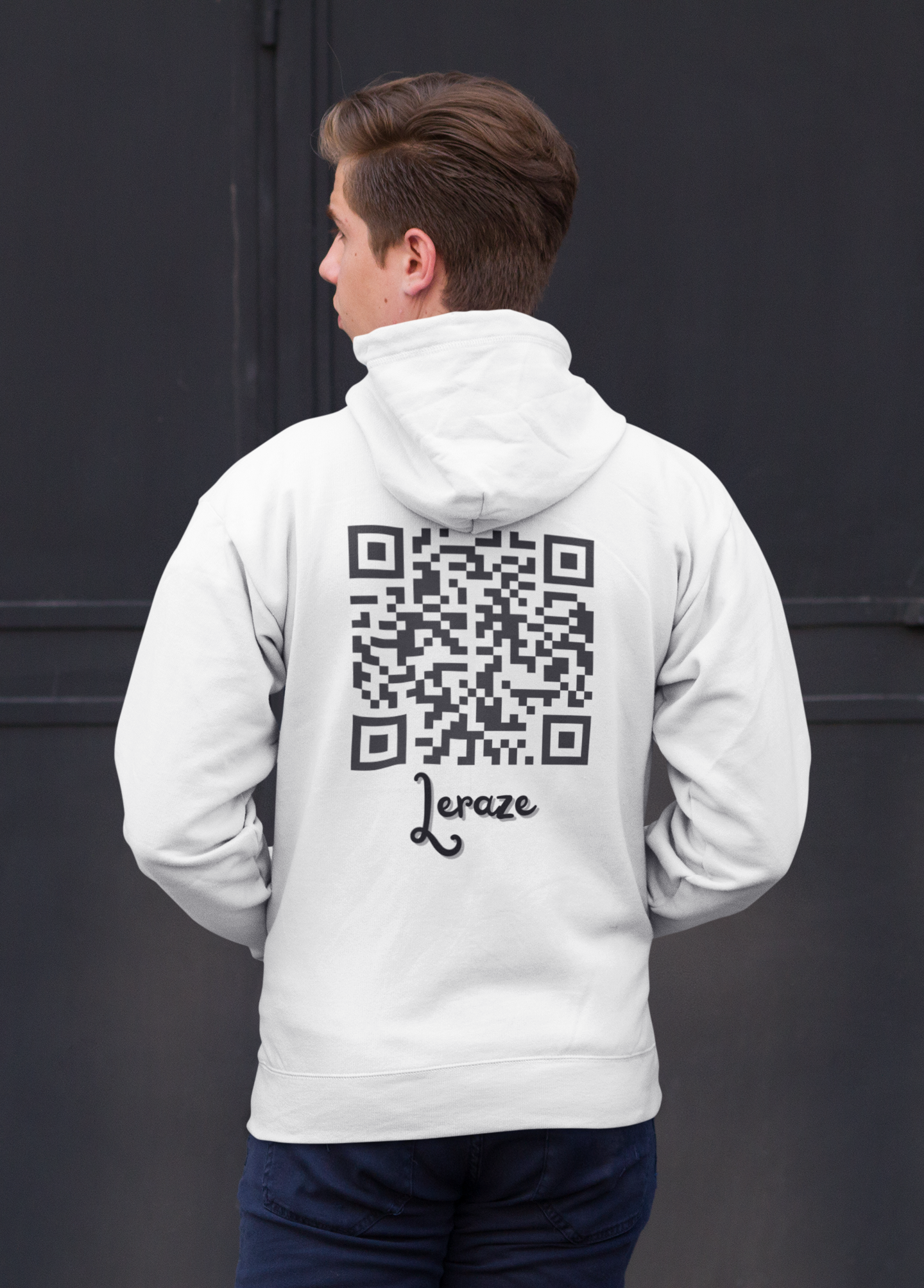 QR Code Unisex Zip Hoodie - Customizable Design for Tech Lovers & Gift Giving product thumbnail image QR Code Unisex Zip Hoodie - Customizable Design for Tech Lovers & Gift Giving product thumbnail image