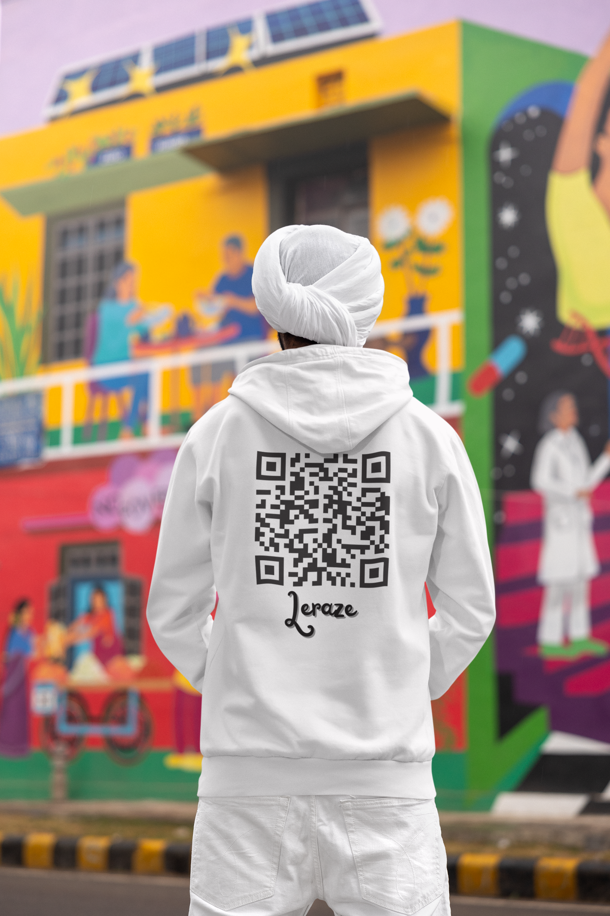 QR Code Unisex Zip Hoodie - Customizable Design for Tech Lovers & Gift Giving QR Code Unisex Zip Hoodie - Customizable Design for Tech Lovers & Gift Giving