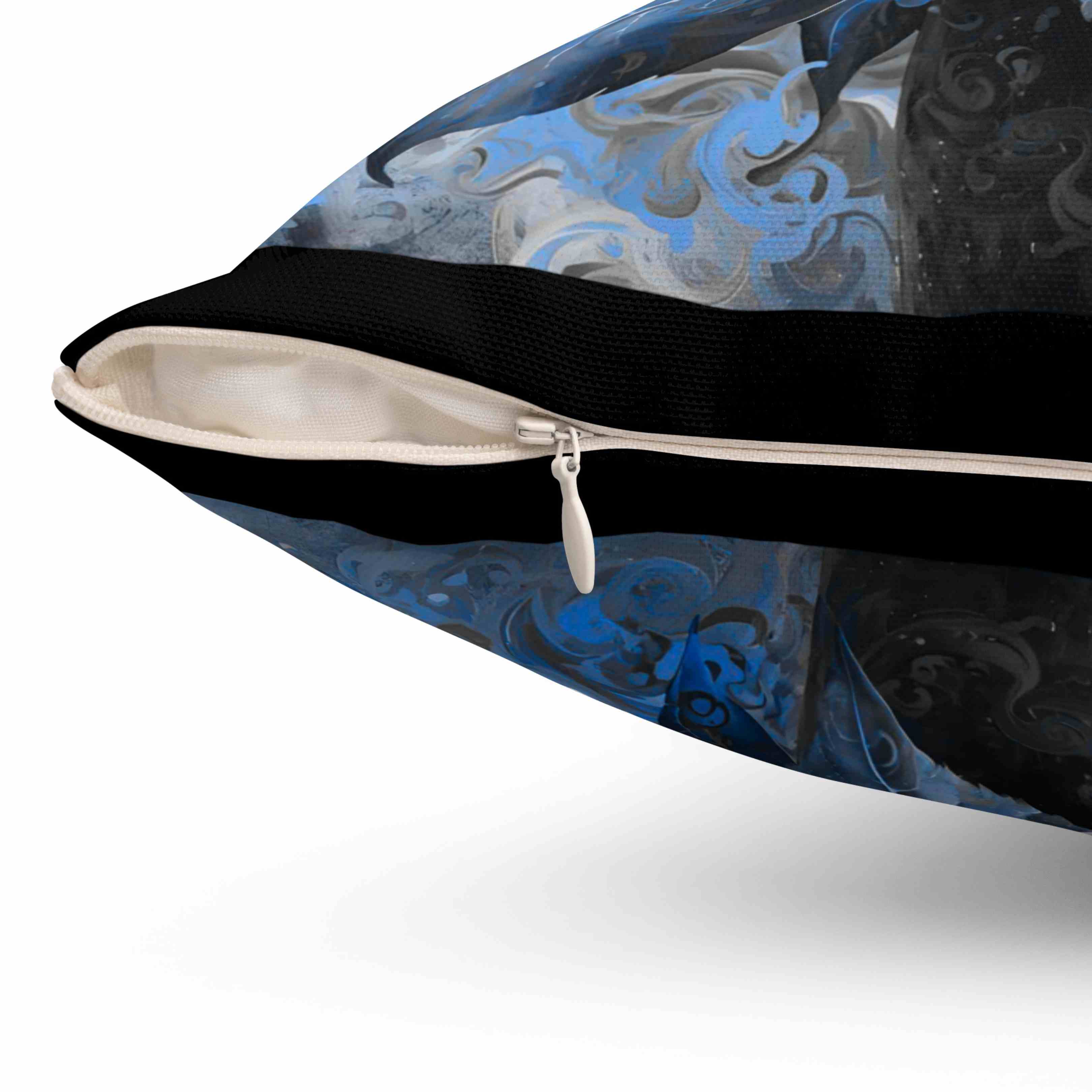 Blue Sunflower Decorative Pillow, Floral Accent Pillow for Home, Cozy Couch Decor, Gift for Her, Spring and Summer Vibes product thumbnail image