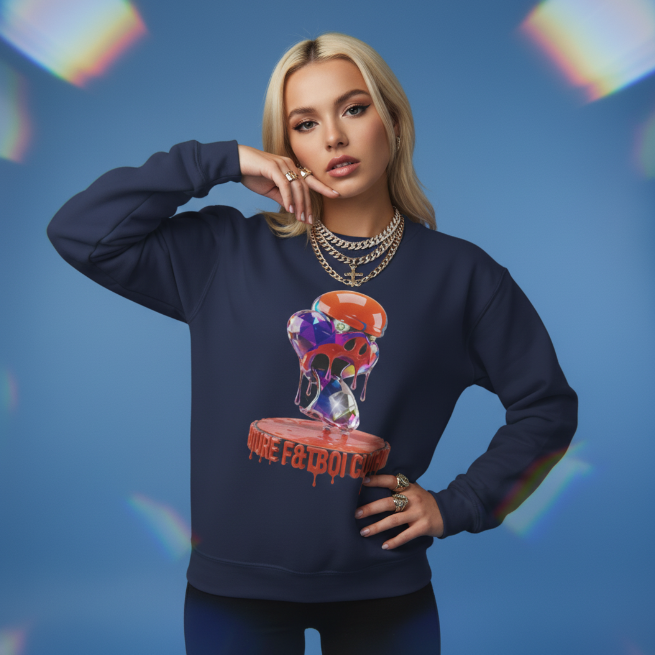 Youth Crewneck Sweatshirt Future Fatboi 'Trophy Hog' Hip Hop Drip Art Streetwear product thumbnail image Youth Crewneck Sweatshirt Future Fatboi 'Trophy Hog' Hip Hop Drip Art Streetwear product thumbnail image