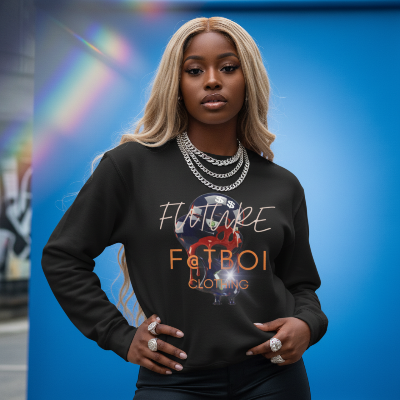 Future Fat Boy Youth Crewneck Sweatshirt - Trendy and Cozy product thumbnail image Future Fat Boy Youth Crewneck Sweatshirt - Trendy and Cozy product thumbnail image