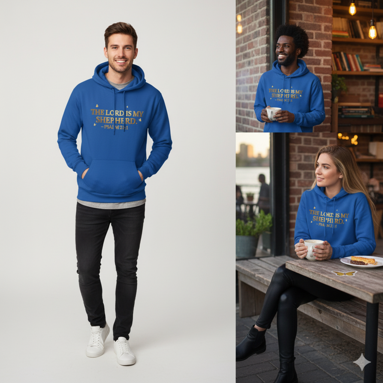 Inspiration Fleece Hoodie: The Lord Is My Shepherd - Psalm 23:1 product thumbnail image Inspiration Fleece Hoodie: The Lord Is My Shepherd - Psalm 23:1 product thumbnail image