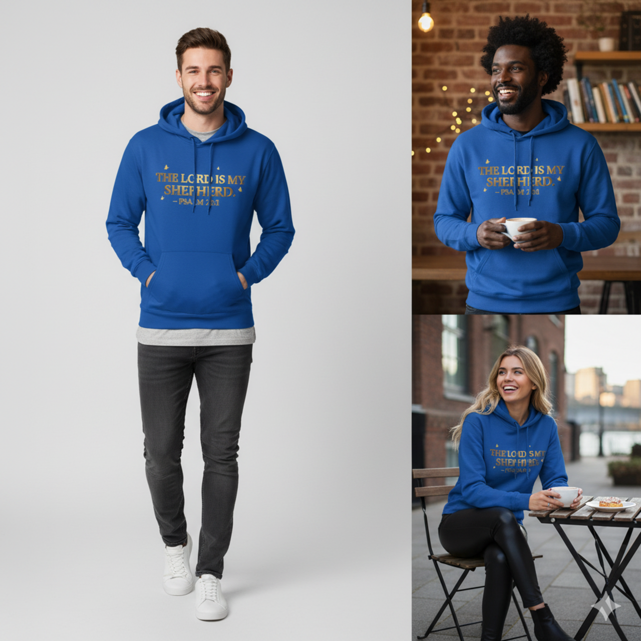 Inspiration Fleece Hoodie: The Lord Is My Shepherd - Psalm 23:1 product thumbnail image Inspiration Fleece Hoodie: The Lord Is My Shepherd - Psalm 23:1 product thumbnail image