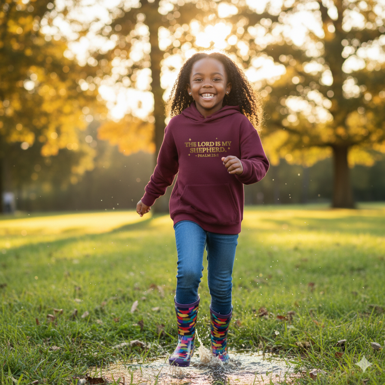 Inspirational Fleece Hoodie - "The Lord is My Shepherd" product thumbnail image Inspirational Fleece Hoodie - "The Lord is My Shepherd" product thumbnail image