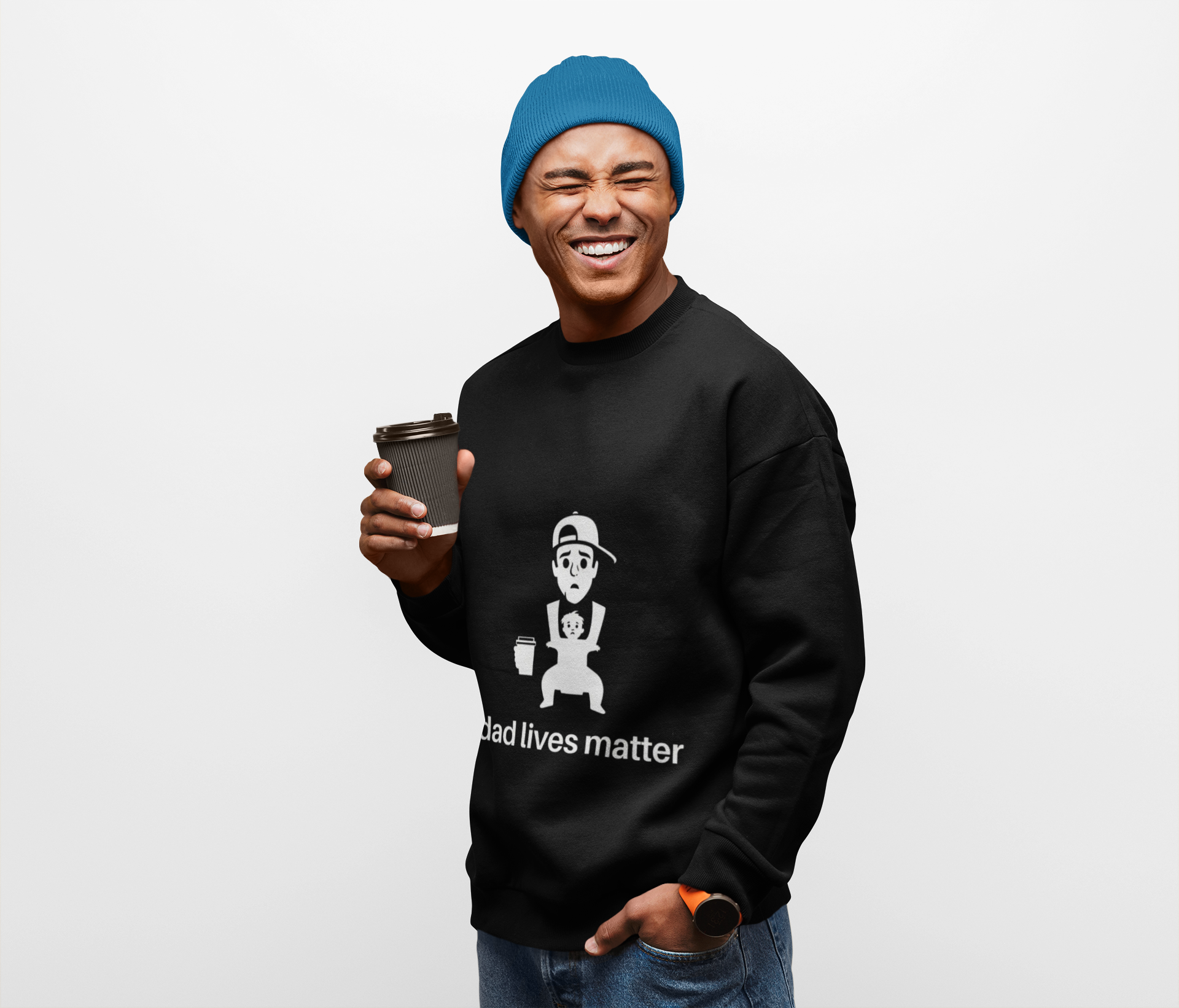 Dad Lives Matter Sweatshirt - Unisex Sponge Fleece Raglan product thumbnail image