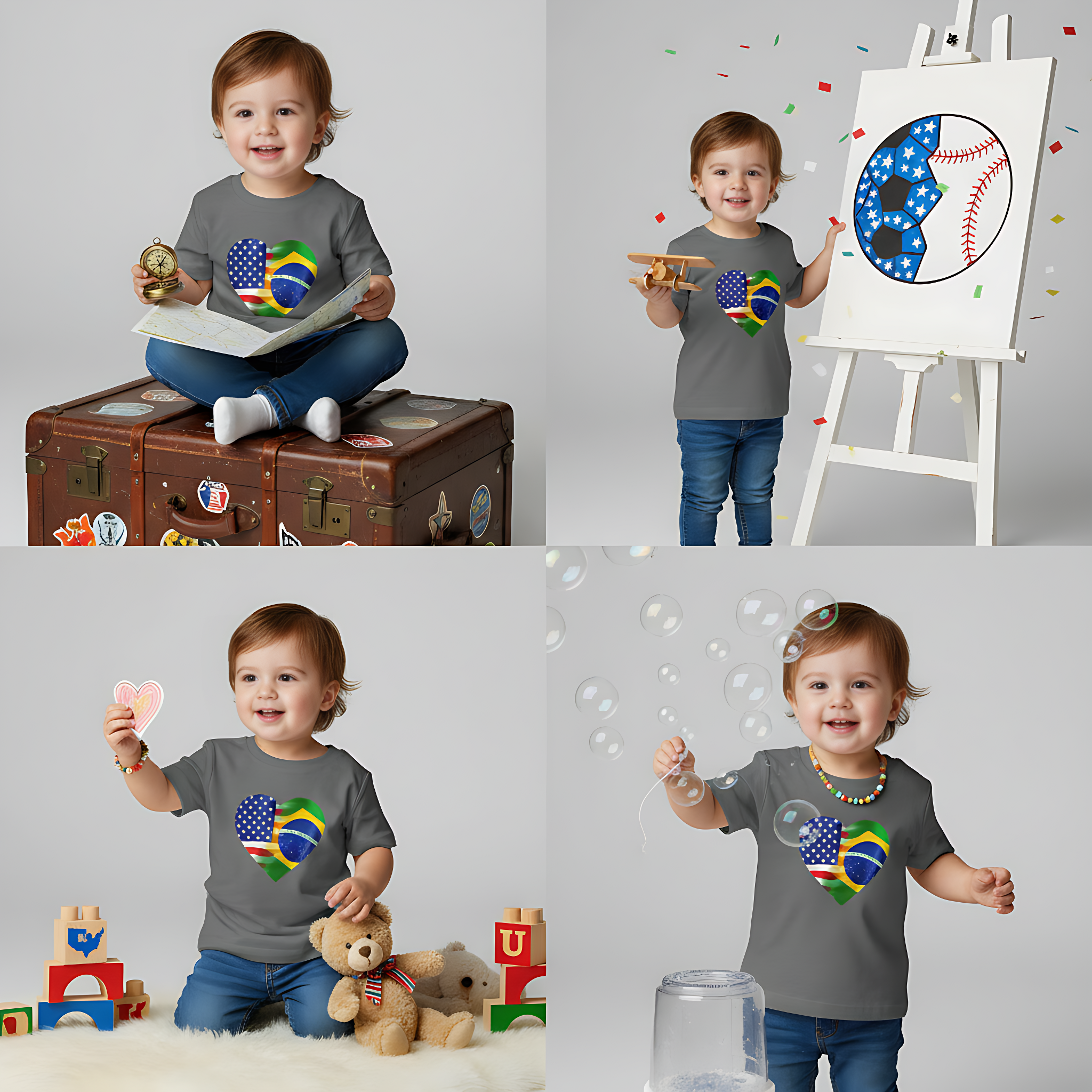 I Love Brazil-USA Crianças Toddler Brazil USA Brazil Heart Bicultural Children, Fusion, Unique Family Heritage Shirt kids Dia dos Namorados product thumbnail image I Love Brazil-USA Crianças Toddler Brazil USA Brazil Heart Bicultural Children, Fusion, Unique Family Heritage Shirt kids Dia dos Namorados product thumbnail image