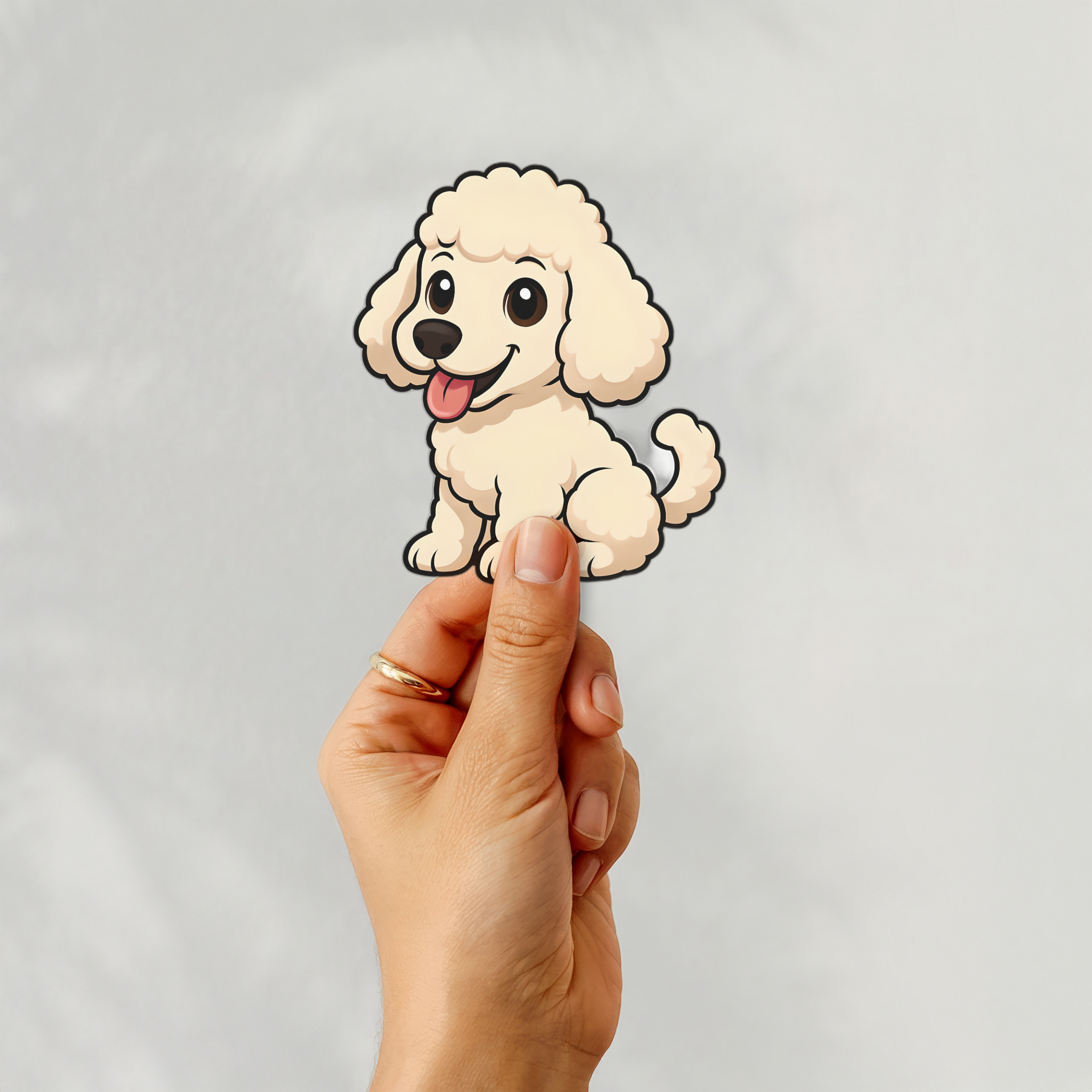 Adorable Poodle Sticker product thumbnail image Adorable Poodle Sticker product thumbnail image