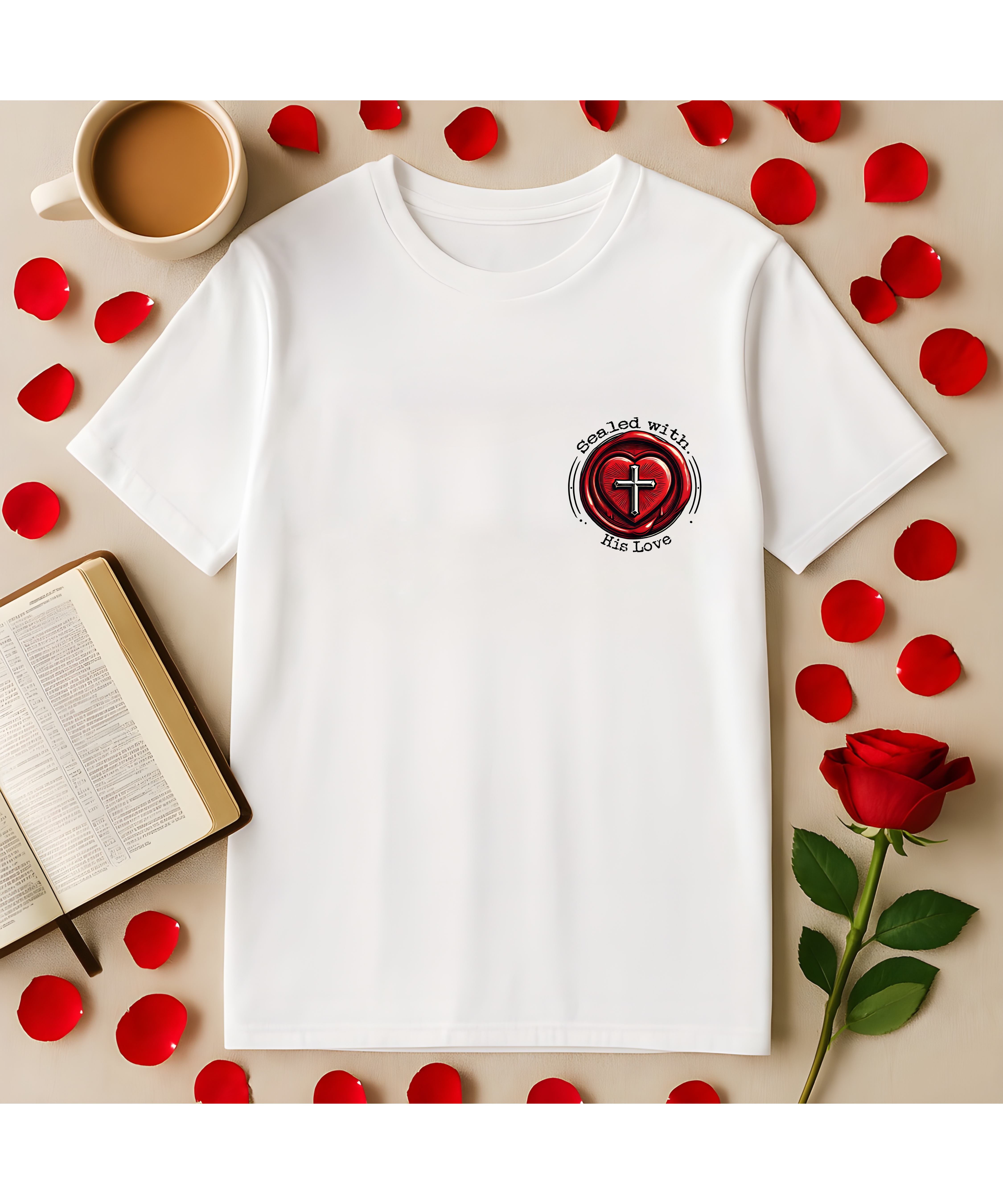Sealed With His Love Ephesians 1:13 Christian Softstyle T-Shirt – Faith Identity Scripture Tee, Holy Spirit Promise Shirt, Inspirational Christian Apparel for Men and Women product thumbnail image