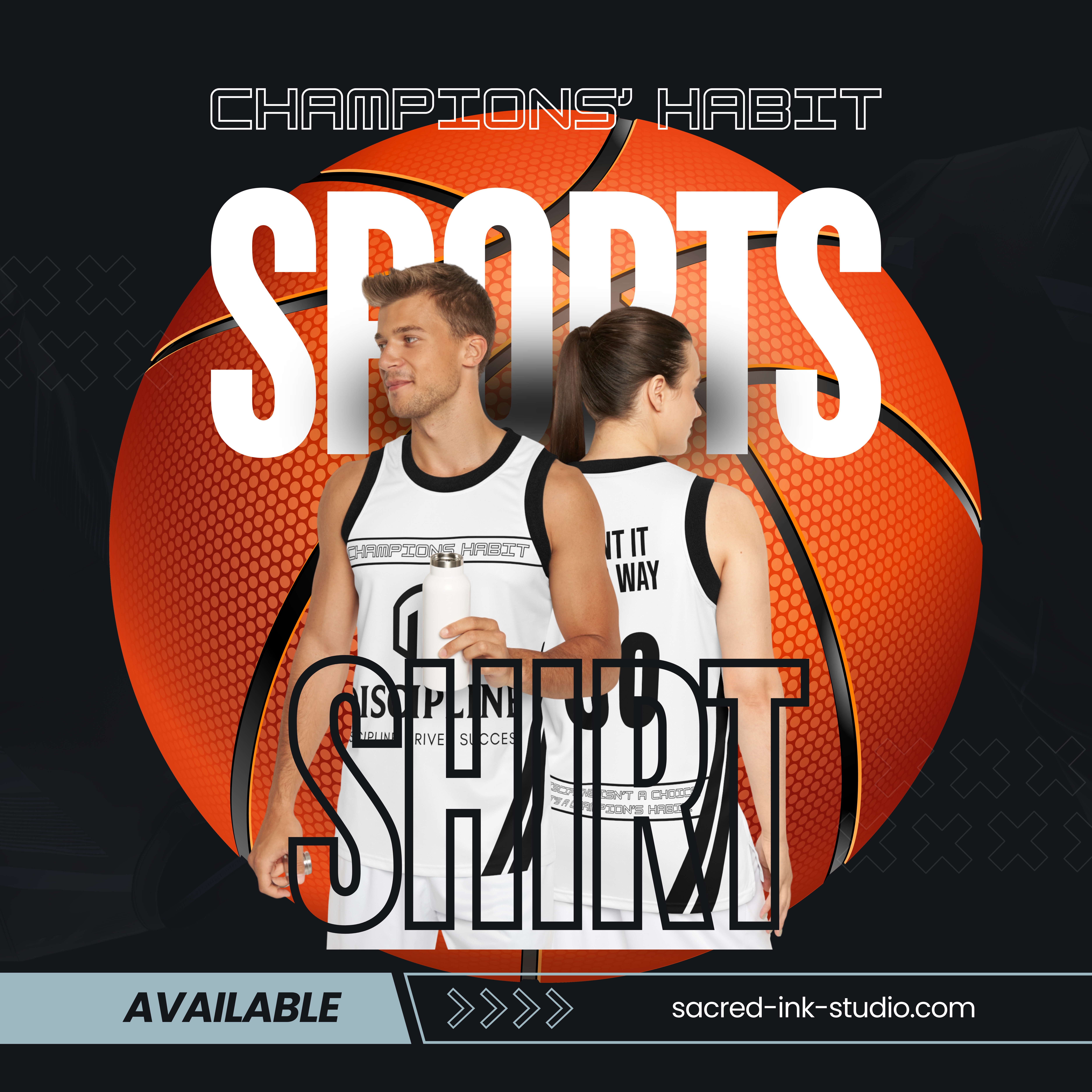 CHAMPIONS HABIT Customizable Unisex Basketball Jersey - "Discipline Drives Success" &amp; "Discipline is the Real Flex"