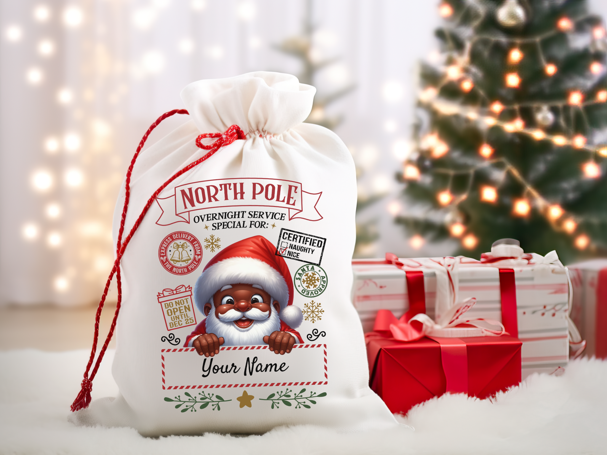 Personalized Santa Sack – North Pole Express Delivery Bag for Christmas Gifts - Santa 1 product thumbnail image