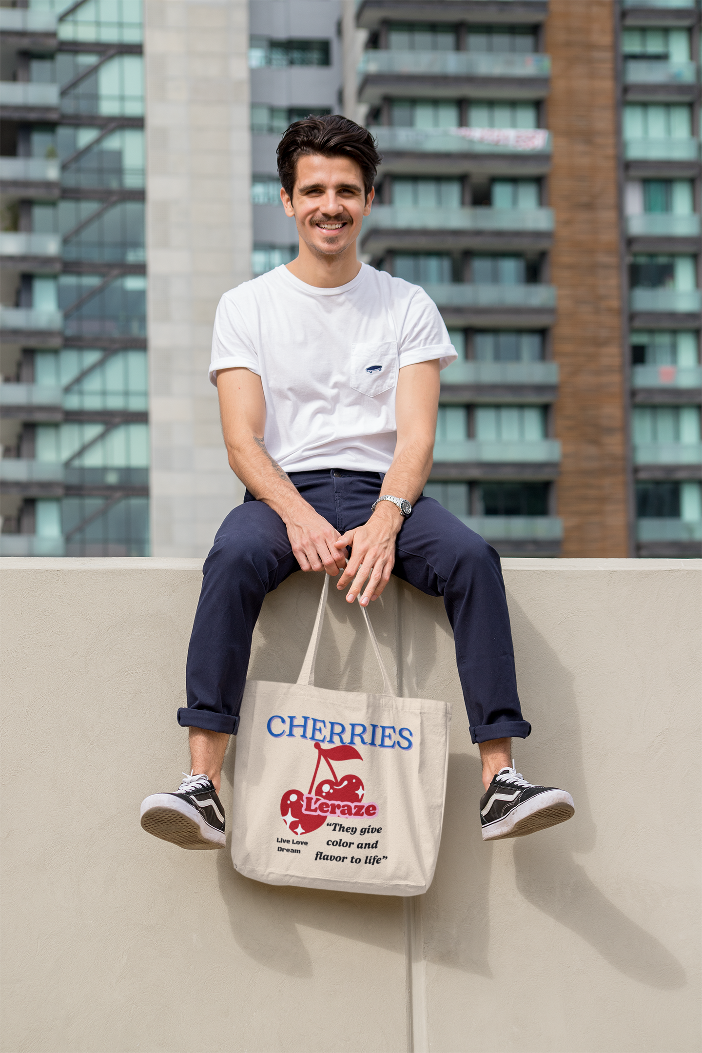 Cherry-Print Cotton Canvas Tote Bag - Eco-Friendly Grocery & Errand Companion product thumbnail image Cherry-Print Cotton Canvas Tote Bag - Eco-Friendly Grocery & Errand Companion product thumbnail image