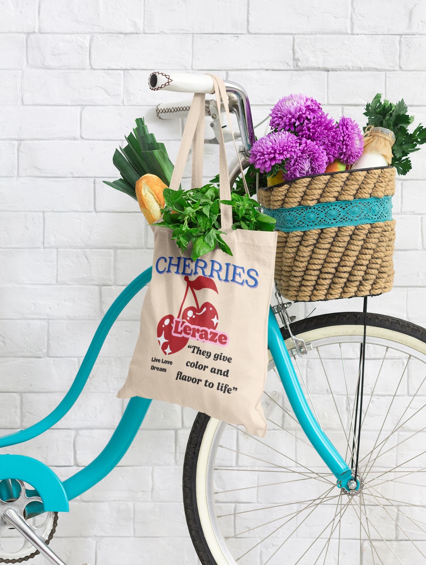 Cherry-Print Cotton Canvas Tote Bag - Eco-Friendly Grocery & Errand Companion product thumbnail image Cherry-Print Cotton Canvas Tote Bag - Eco-Friendly Grocery & Errand Companion product thumbnail image