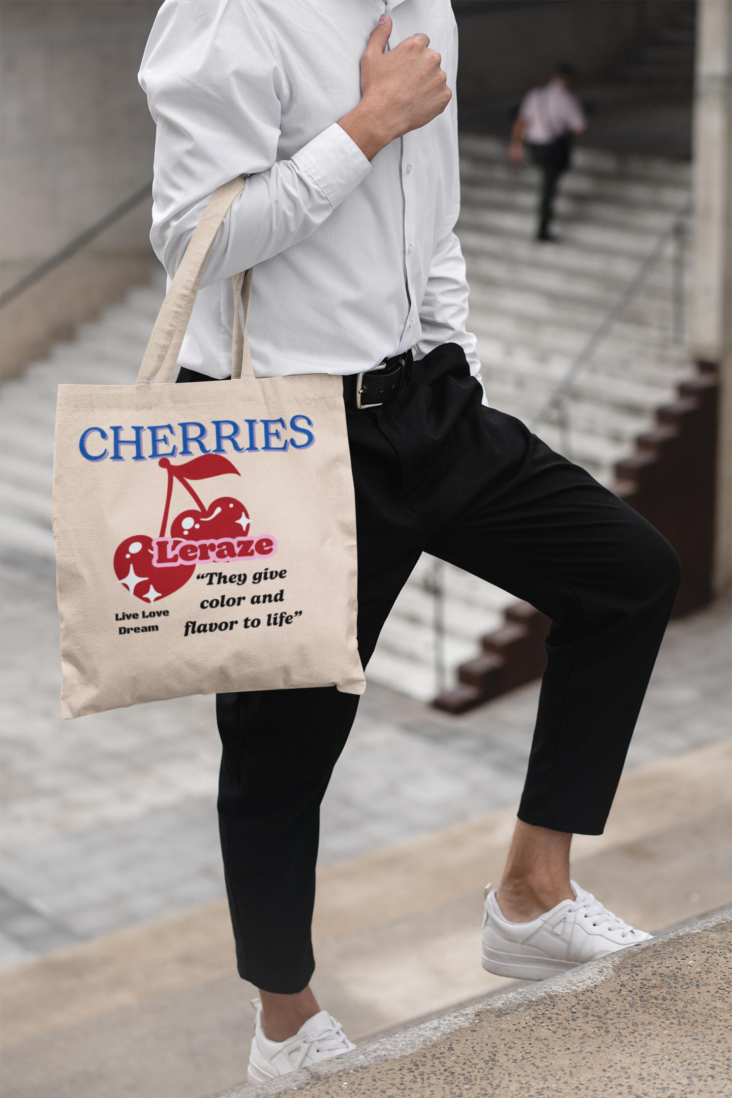 Cherry-Print Cotton Canvas Tote Bag - Eco-Friendly Grocery & Errand Companion product thumbnail image Cherry-Print Cotton Canvas Tote Bag - Eco-Friendly Grocery & Errand Companion product thumbnail image