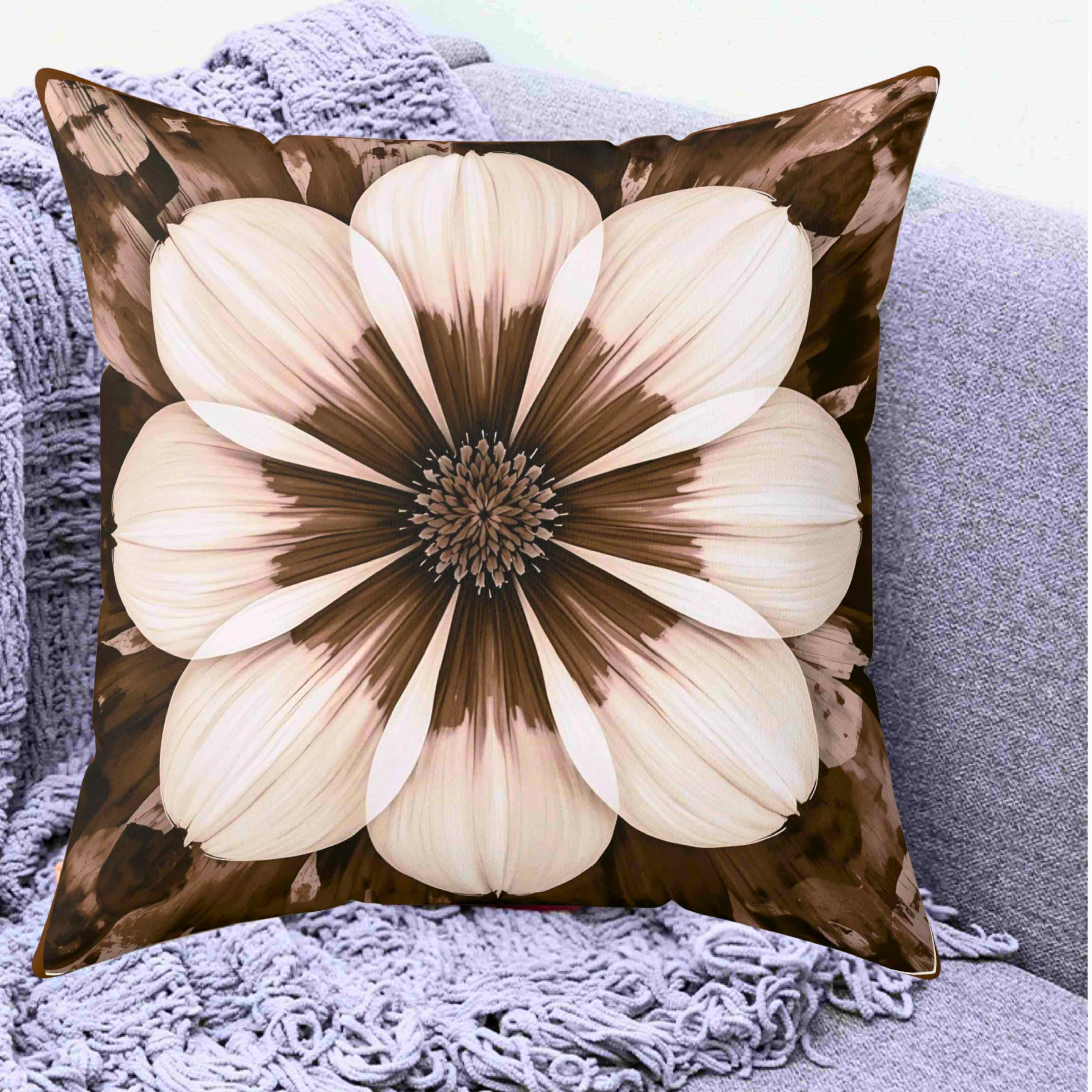 Elegant Floral Decorative Pillow, Home Decor, Accent Cushion, Living Room, Gift for Her, Floral Pillow Cover product thumbnail image