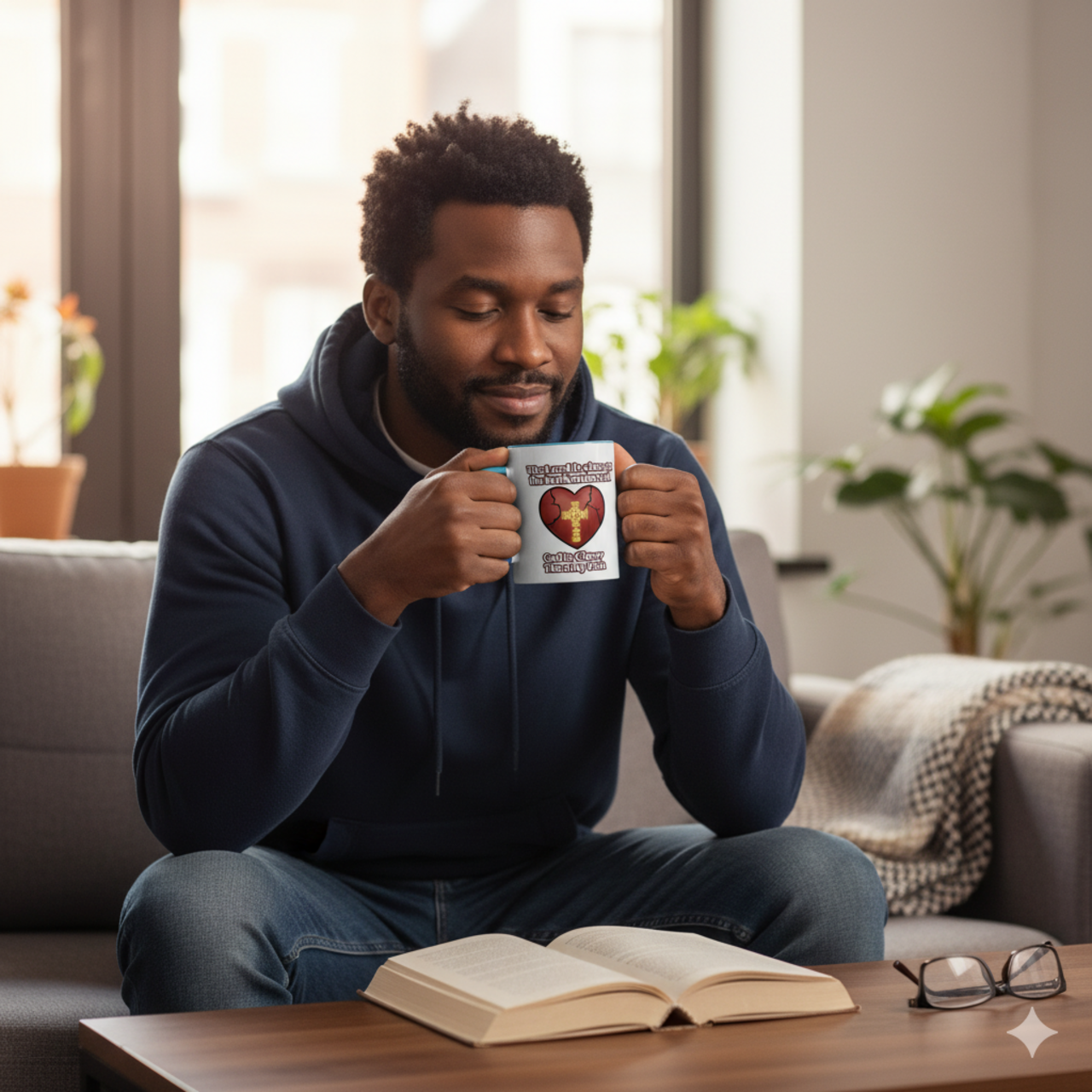 Inspirational Two-Tone Coffee Mug – Encouragement for the Brokenhearted