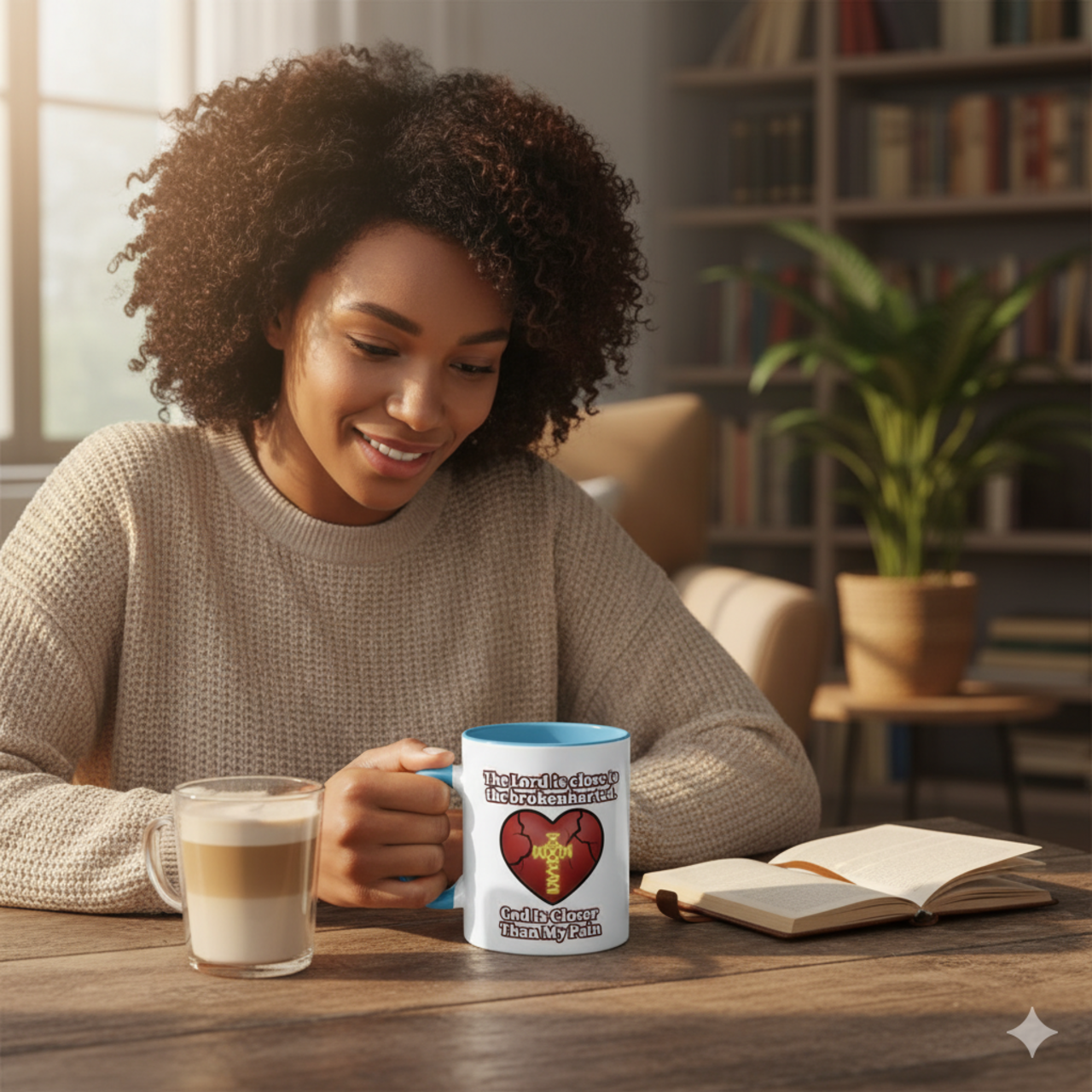 Inspirational Two-Tone Coffee Mug – Encouragement for the Brokenhearted product thumbnail image Inspirational Two-Tone Coffee Mug – Encouragement for the Brokenhearted product thumbnail image