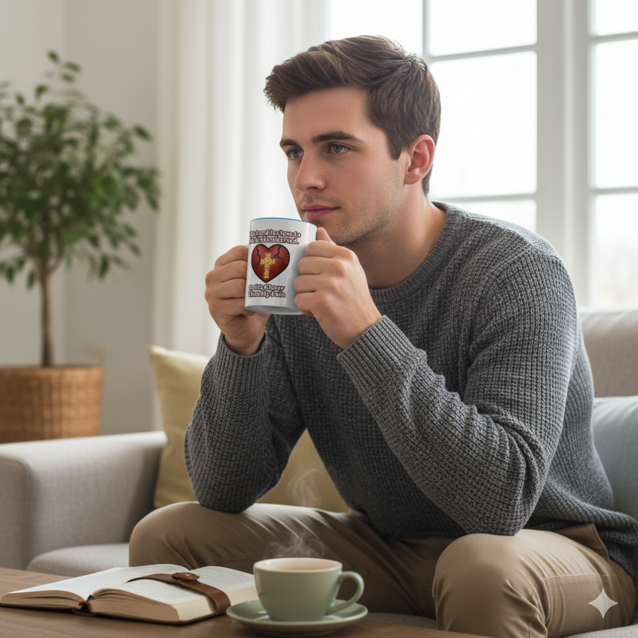 Inspirational Two-Tone Coffee Mug – Encouragement for the Brokenhearted product thumbnail image Inspirational Two-Tone Coffee Mug – Encouragement for the Brokenhearted product thumbnail image