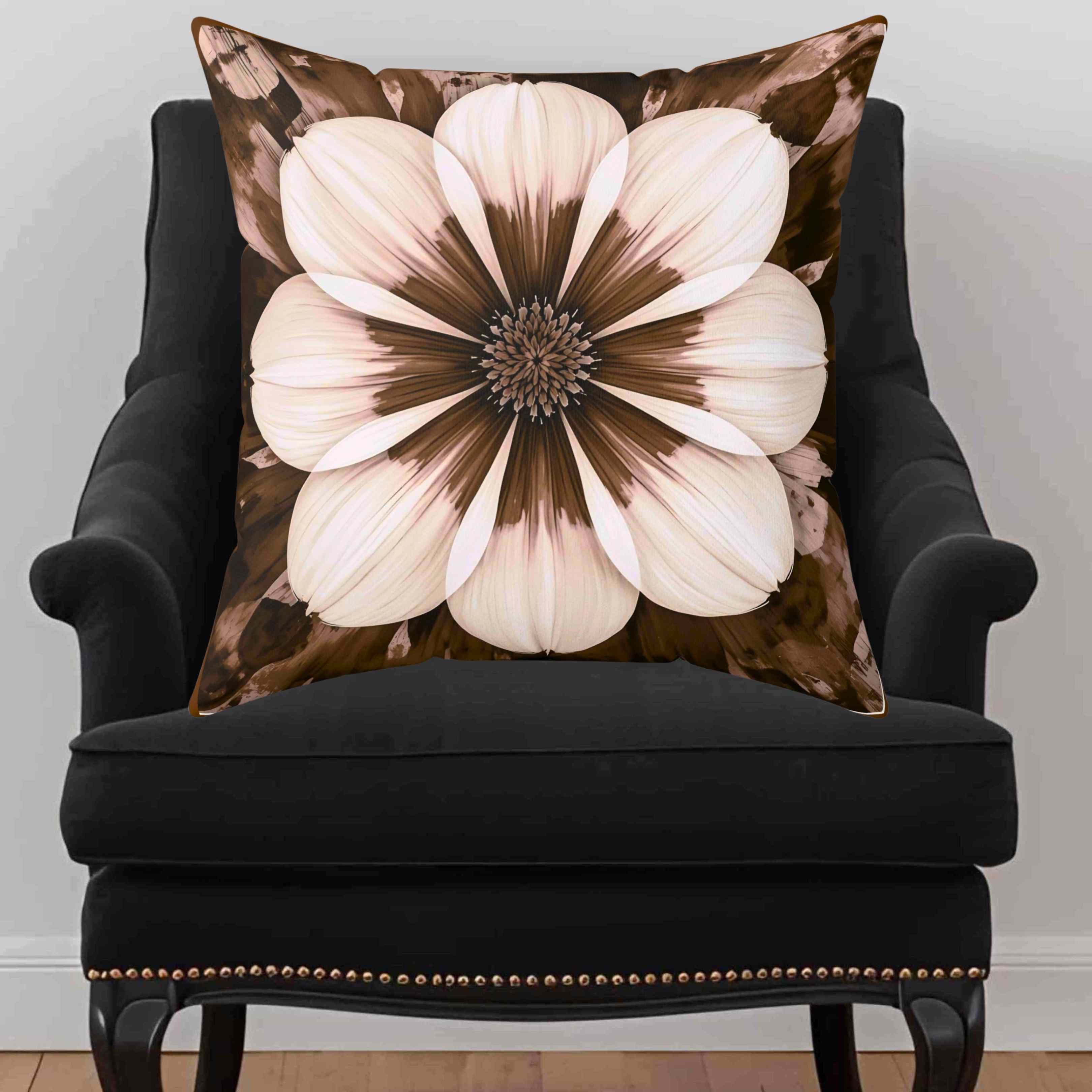 Elegant Floral Decorative Pillow, Home Decor, Accent Cushion, Living Room, Gift for Her, Floral Pillow Cover