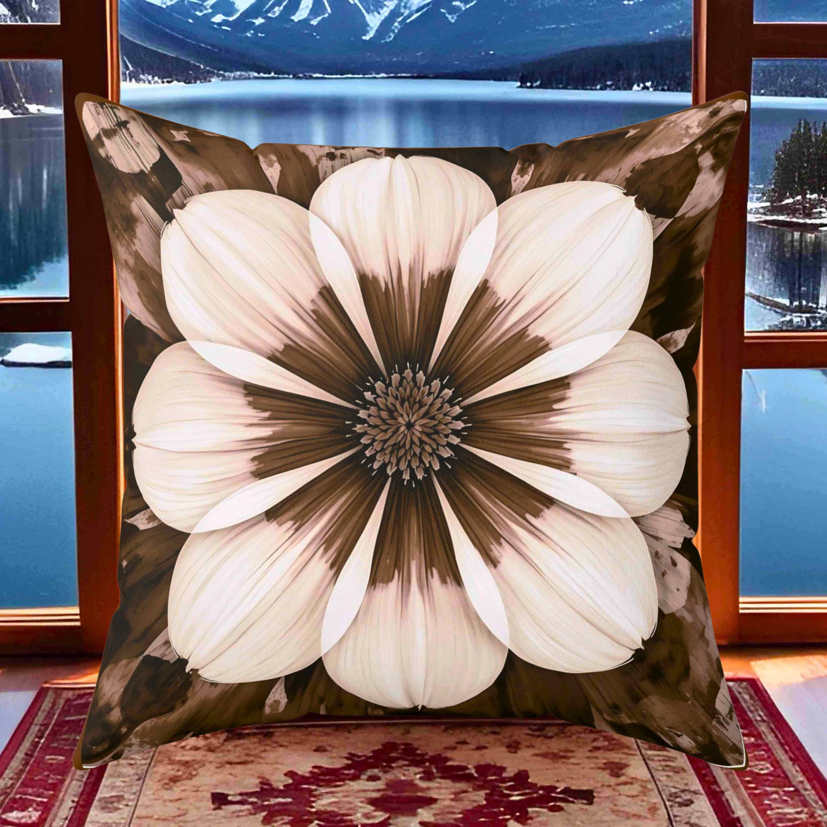 Elegant Floral Decorative Pillow, Home Decor, Accent Cushion, Living Room, Gift for Her, Floral Pillow Cover product thumbnail image