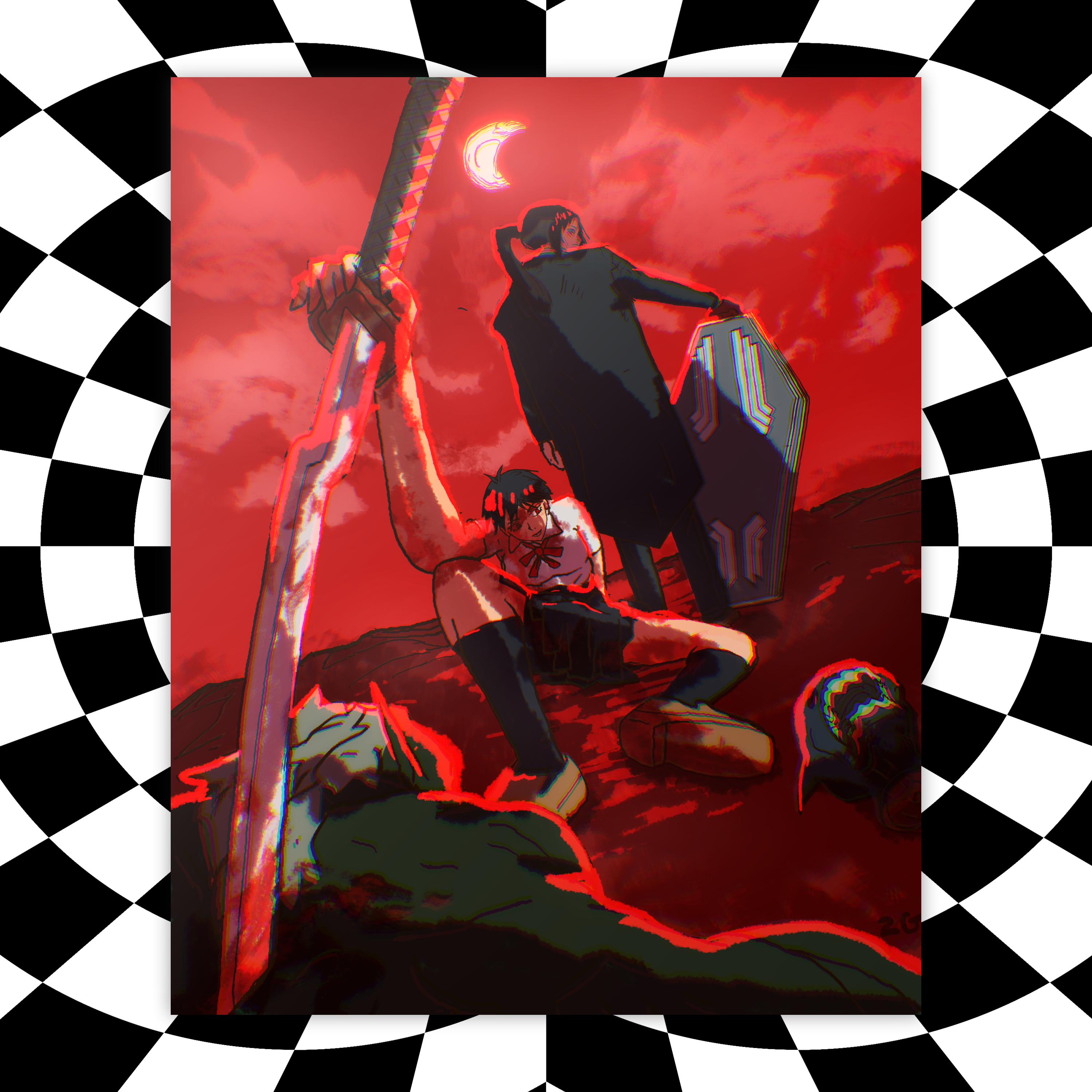 Saya and Hagi Blood Plus Print product thumbnail image Saya and Hagi Blood Plus Print product thumbnail image