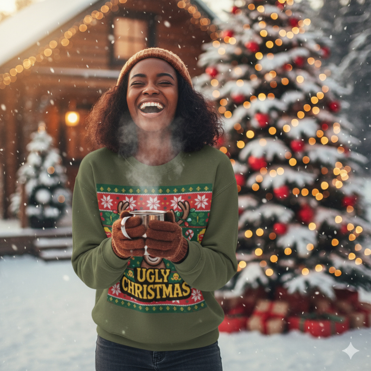 Festive Holiday Glow Crewneck Sweatshirt Festive Holiday Glow Crewneck Sweatshirt