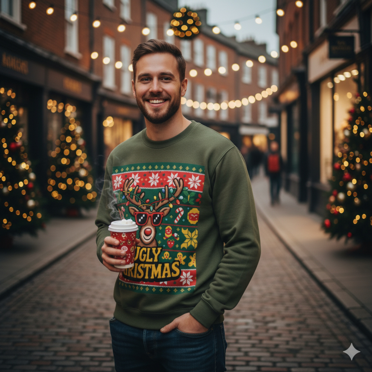 Festive Holiday Glow Crewneck Sweatshirt product thumbnail image Festive Holiday Glow Crewneck Sweatshirt product thumbnail image