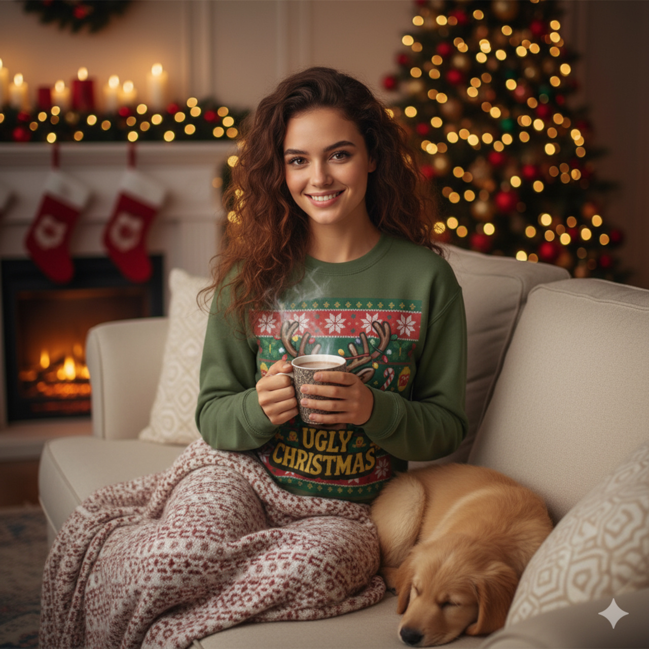 Festive Holiday Glow Crewneck Sweatshirt product thumbnail image Festive Holiday Glow Crewneck Sweatshirt product thumbnail image