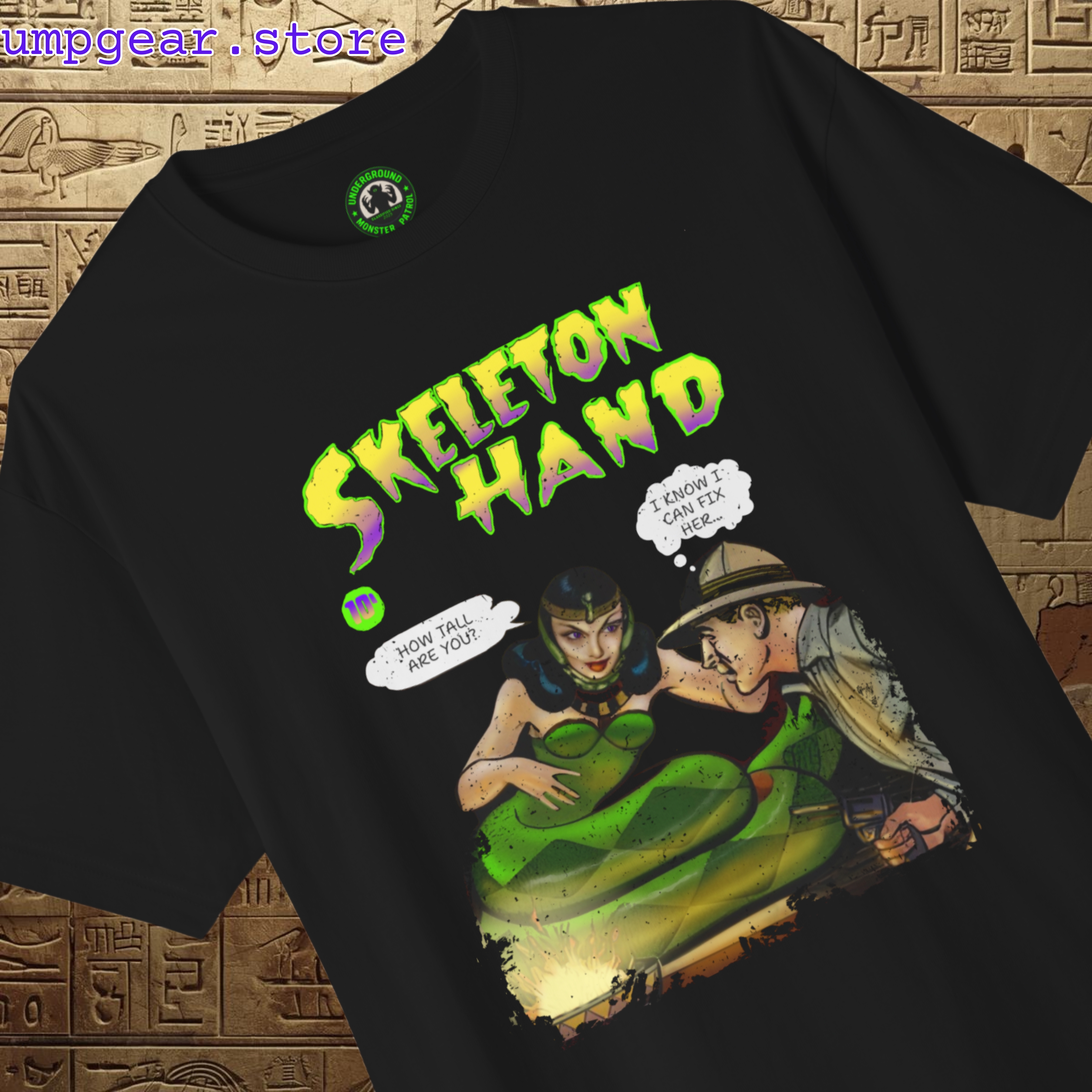 Vintage Horror Comic Box Tee - Fix Her Funny Design product thumbnail image