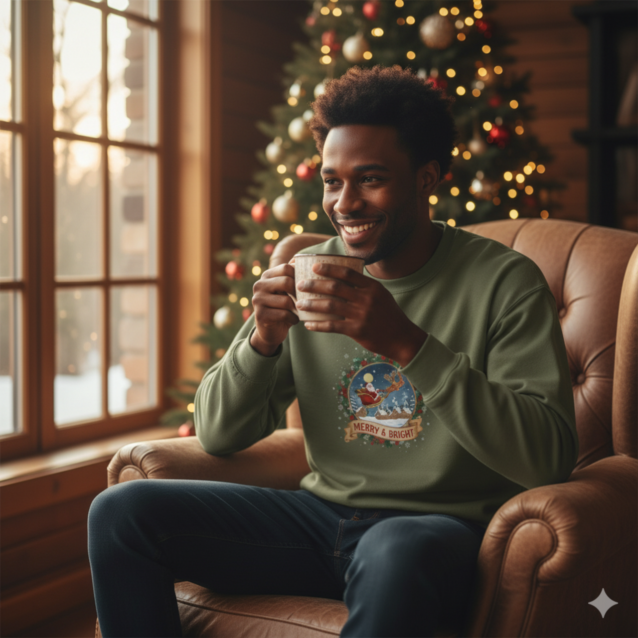 Merry & Bright Crewneck Sweatshirt product thumbnail image Merry & Bright Crewneck Sweatshirt product thumbnail image