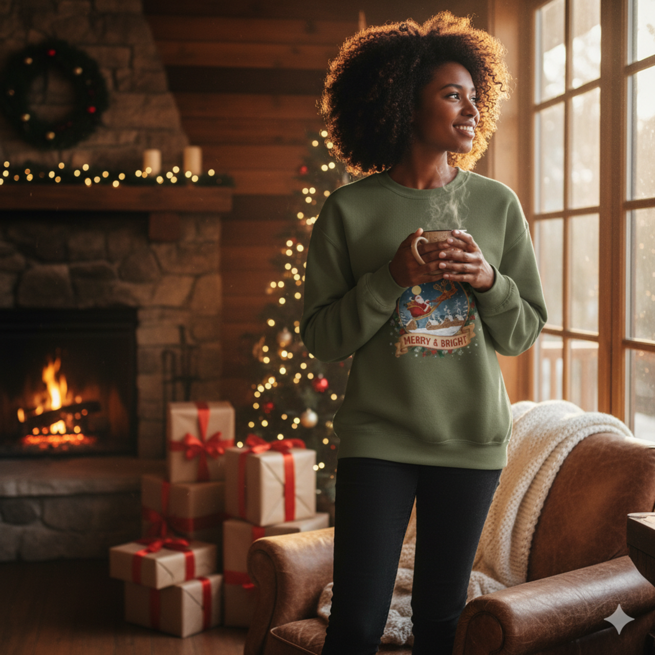 Merry & Bright Crewneck Sweatshirt product thumbnail image Merry & Bright Crewneck Sweatshirt product thumbnail image