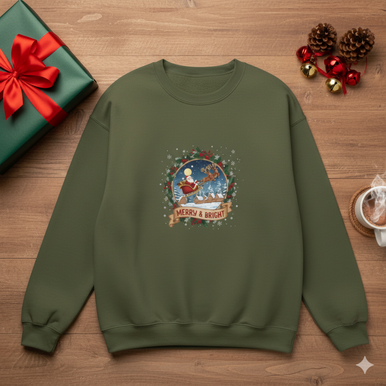Merry & Bright Crewneck Sweatshirt product thumbnail image Merry & Bright Crewneck Sweatshirt product thumbnail image