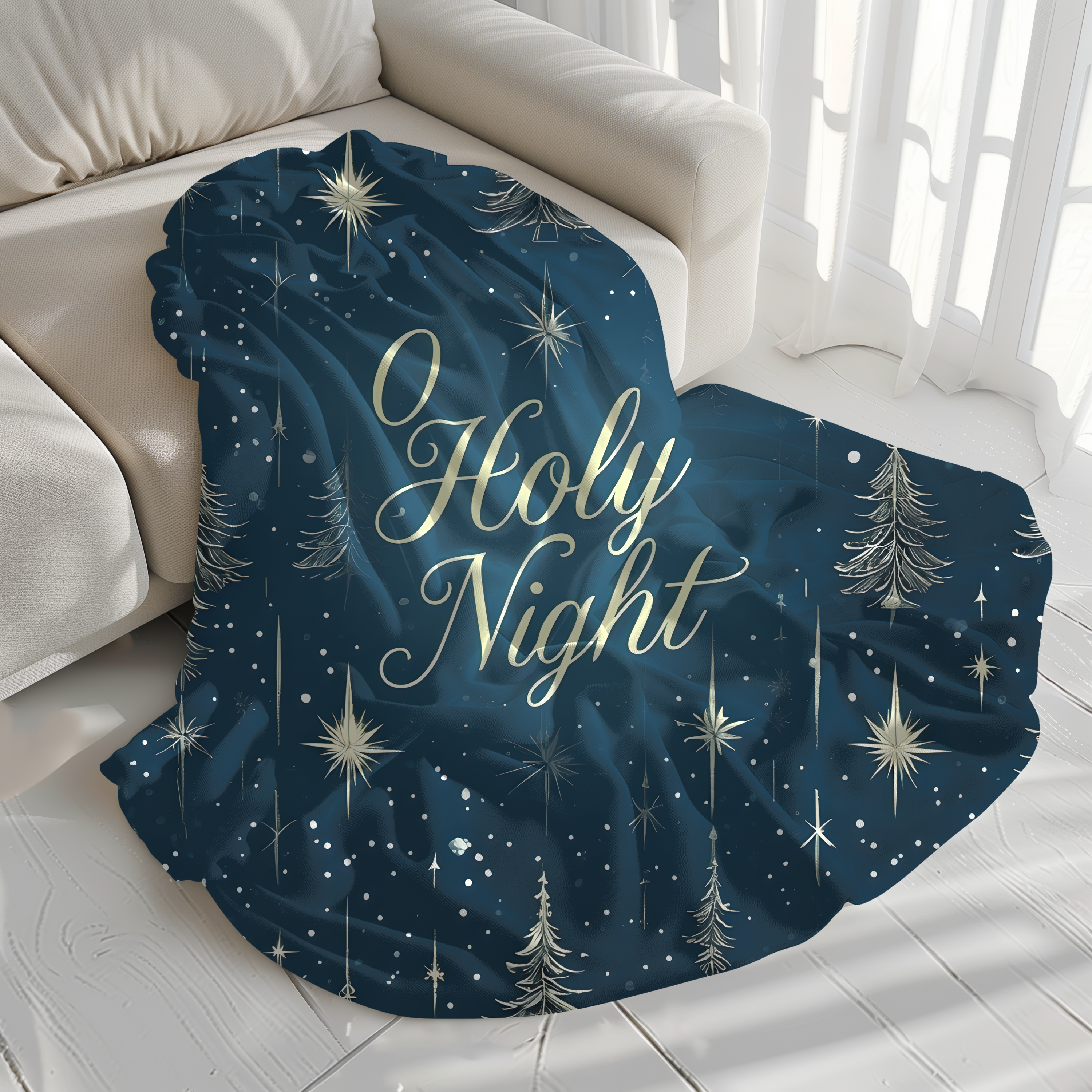 O Holy Night Christian Christmas Sherpa Fleece Blanket | Cozy Throw | Home Decor Gift product thumbnail image O Holy Night Christian Christmas Sherpa Fleece Blanket | Cozy Throw | Home Decor Gift product thumbnail image