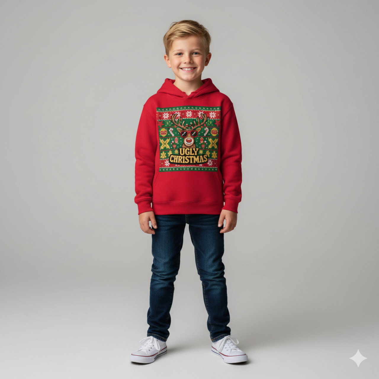 Ugly Christmas Kids Hoodie product thumbnail image Ugly Christmas Kids Hoodie product thumbnail image