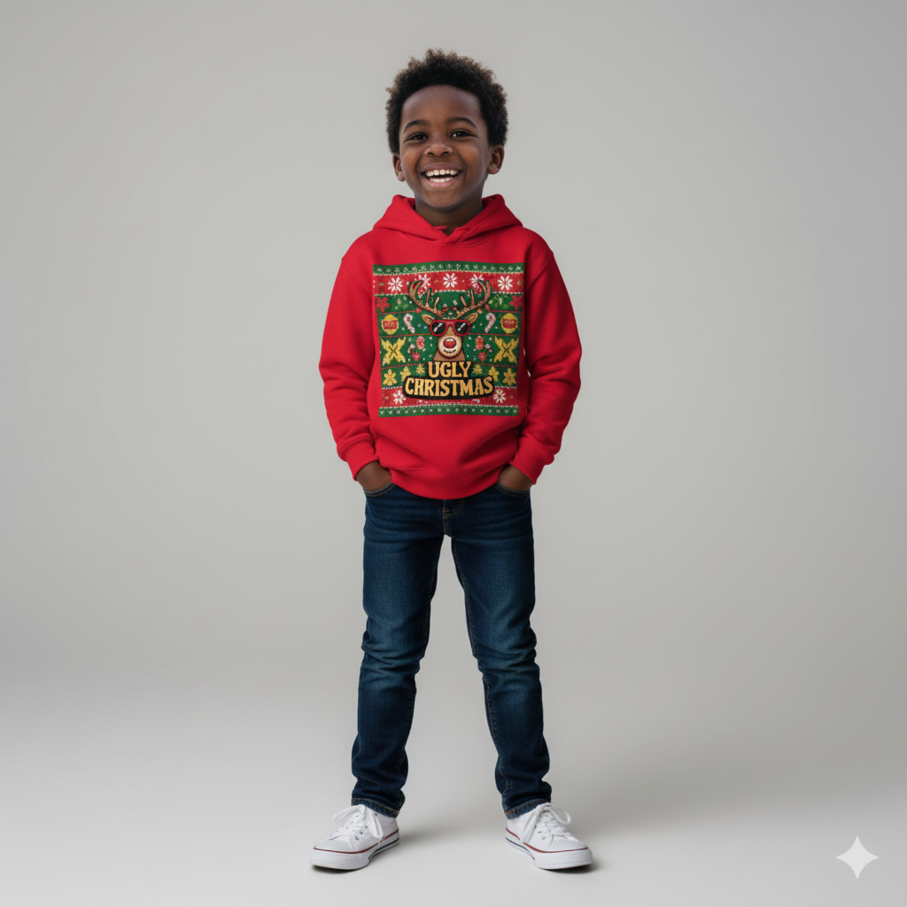 Ugly Christmas Kids Hoodie product thumbnail image Ugly Christmas Kids Hoodie product thumbnail image