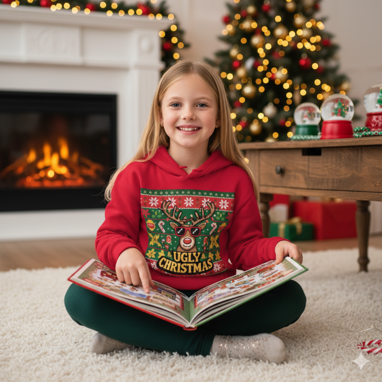 Ugly Christmas Kids Hoodie product thumbnail image Ugly Christmas Kids Hoodie product thumbnail image