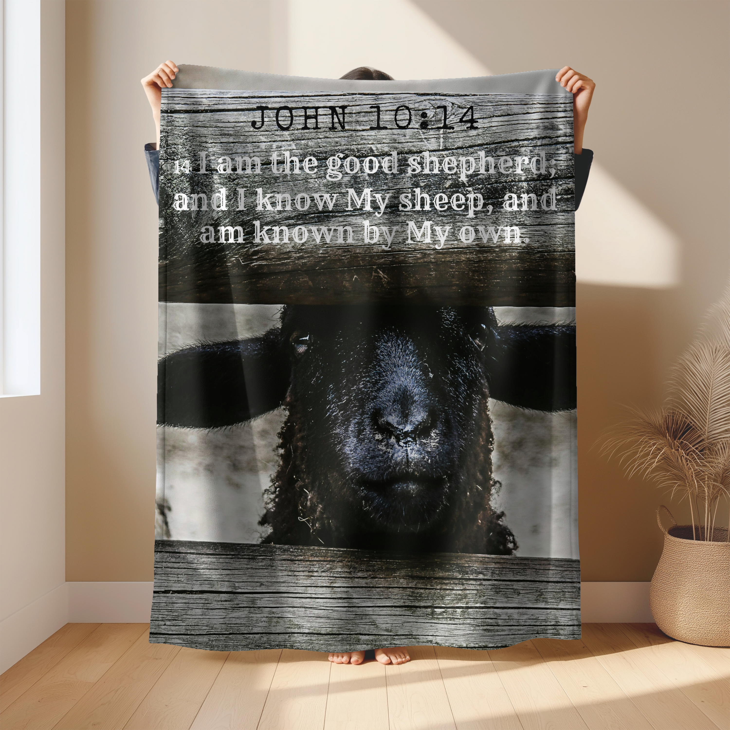 Bible Verse Plush Blanket Christian Faith Decor Housewarming Gift Bible Decoration For Relaxing At Home or Office Gift For Mom Dad Throw  product thumbnail image