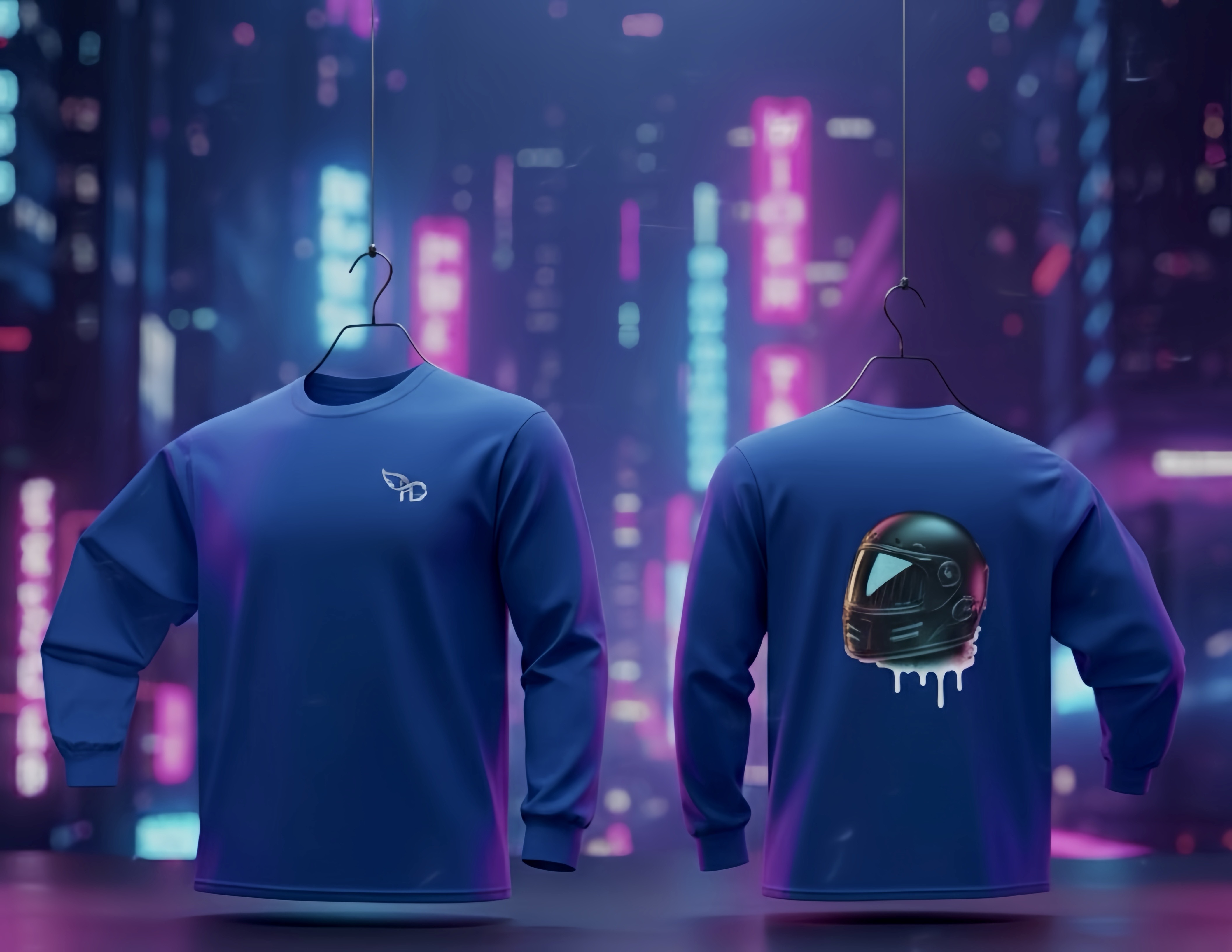 Cosmic Inspired Long Sleeve Tee - front= 'Print it Your Way' 