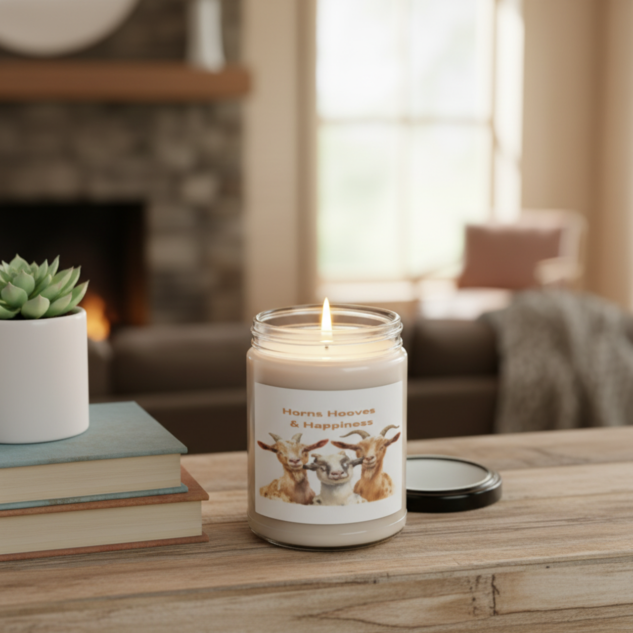 Horns Hooves & Happiness Scented Soy Candle - 9oz product thumbnail image Horns Hooves & Happiness Scented Soy Candle - 9oz product thumbnail image